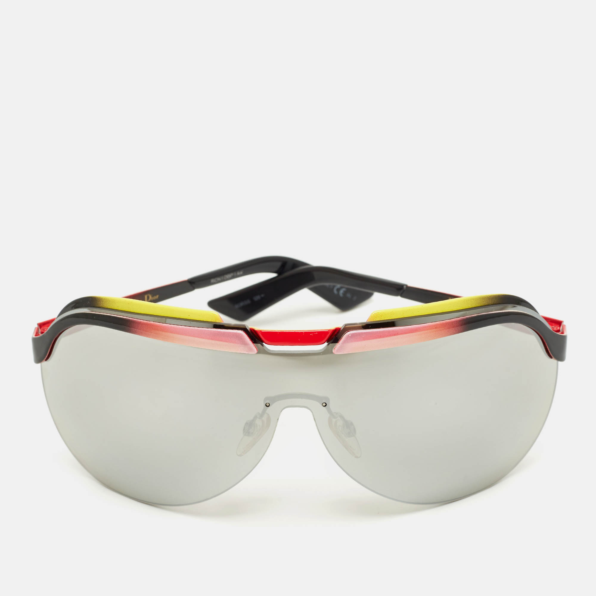 Pre Owned Dior Multicolor Mirrored 6ORSS Solar Shield Sunglasses