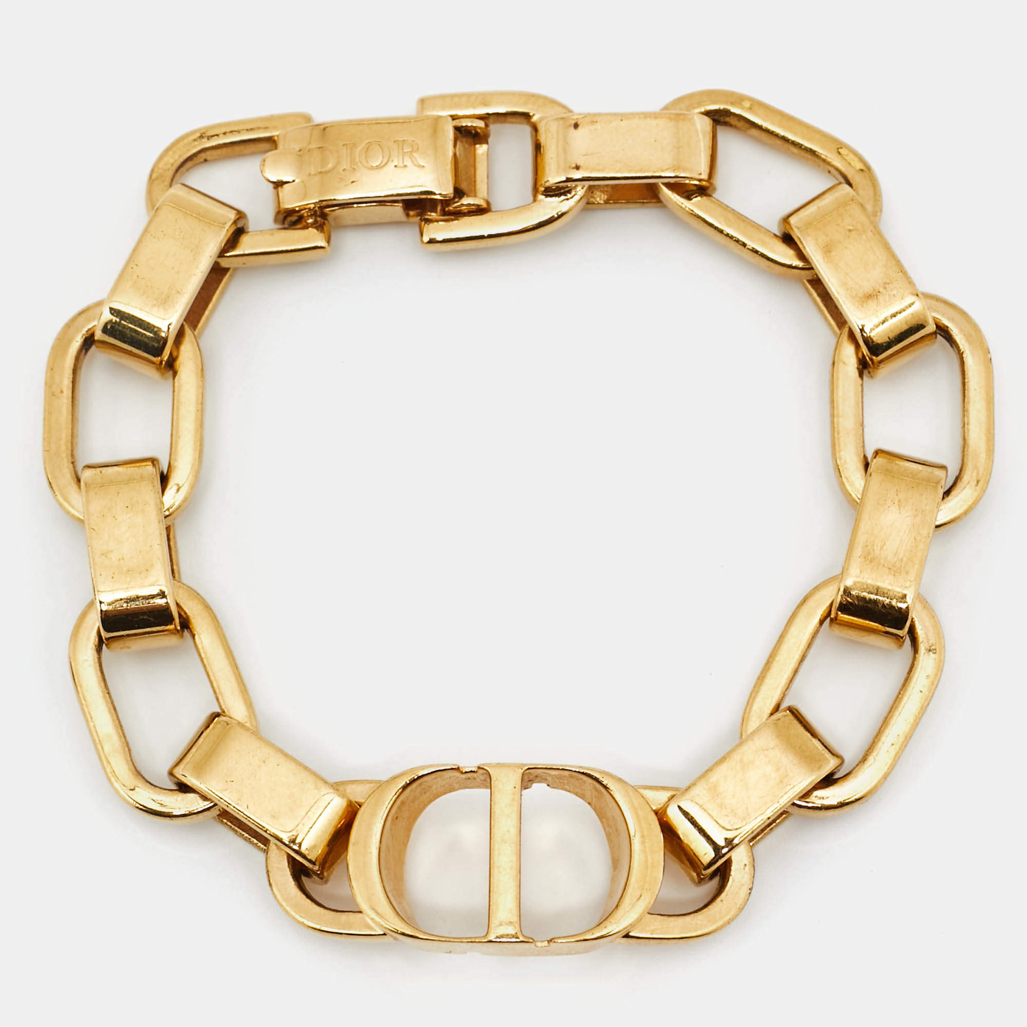 Pre Owned Dior CD Gold Tone Bracelet