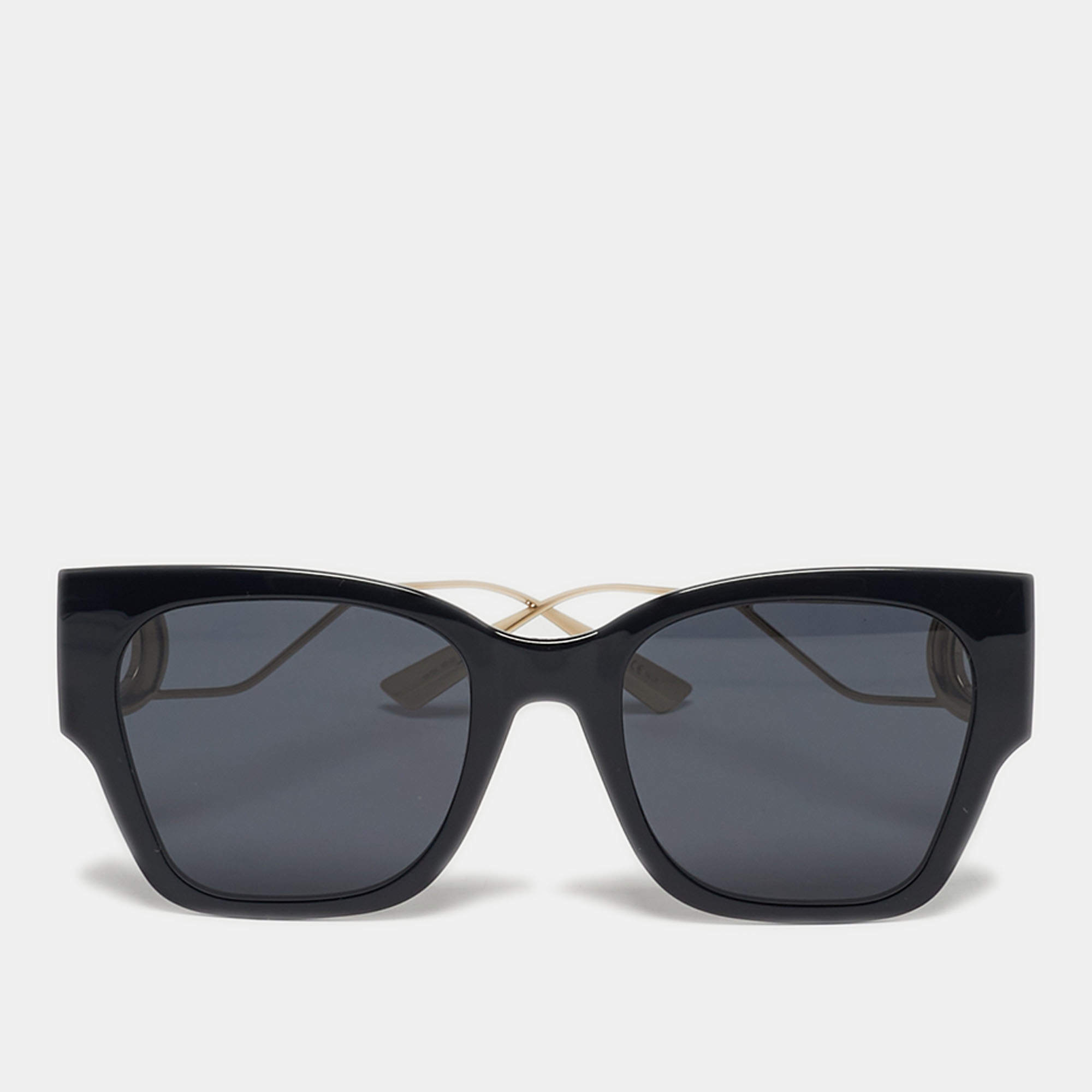 Pre Owned Dior Black 8072K 30Montaigne Square Sunglasses