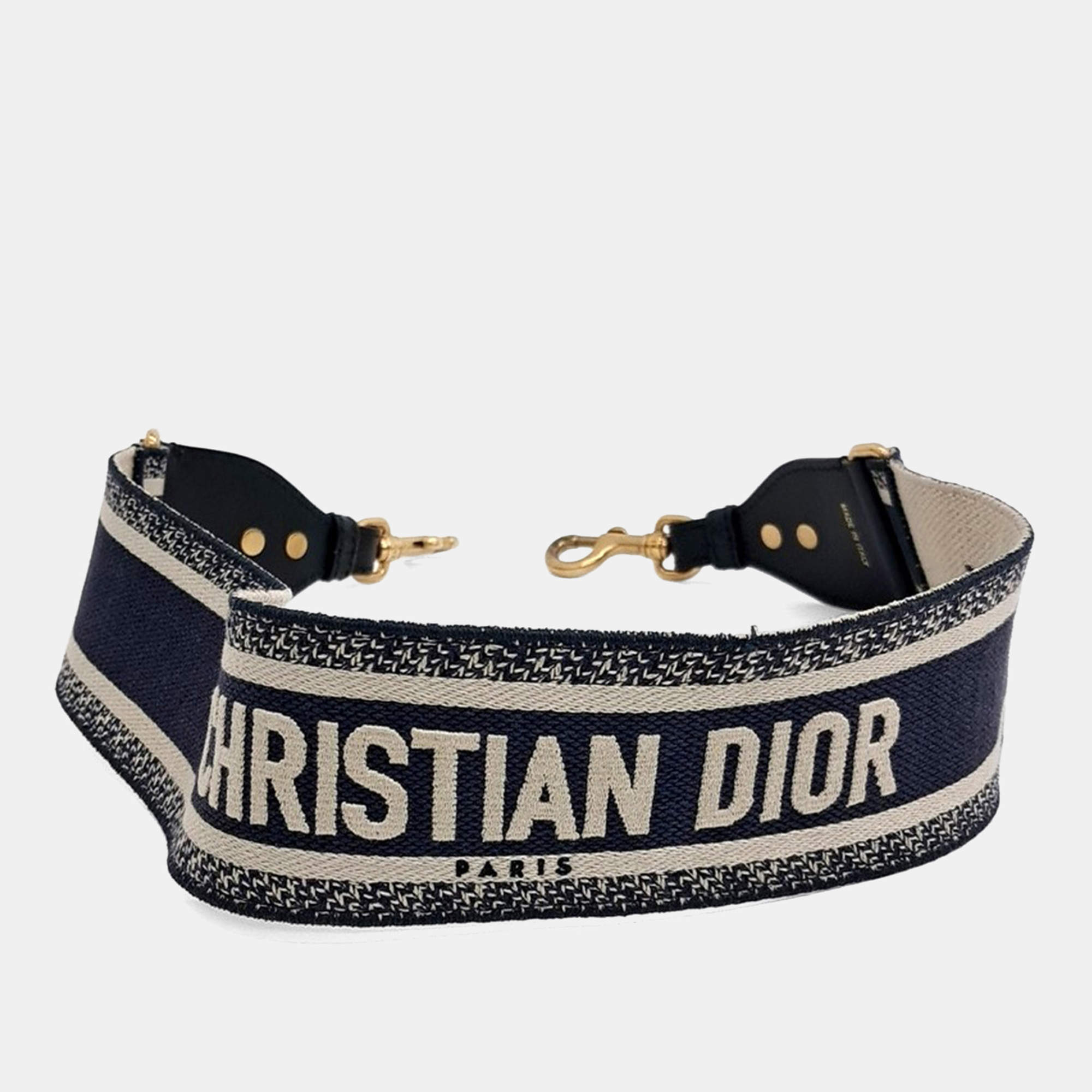 مملوكة مسبقًا Dior Beige and Navy Blue Oblique Strap