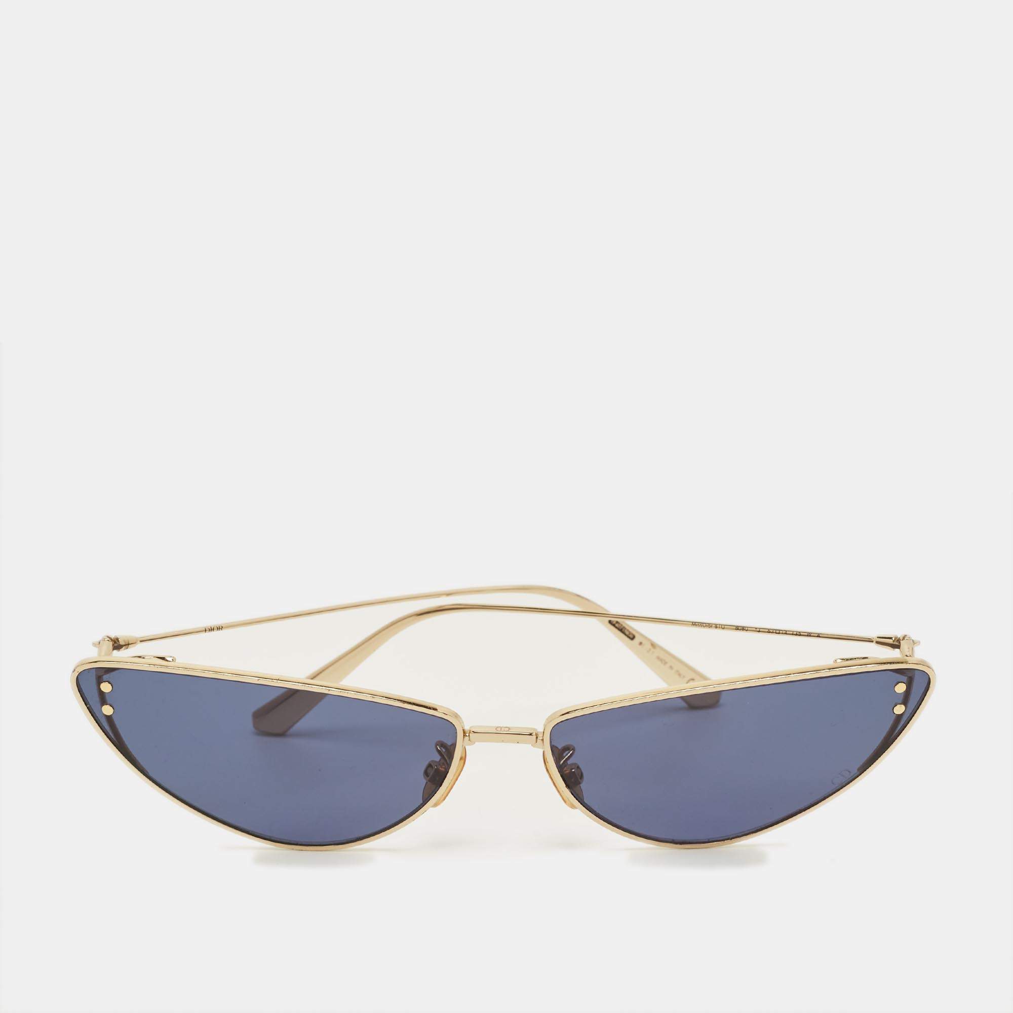 مملوكة مسبقًا Dior Blue/Gold Tone MissDior B1U Cat Eye Sunglasses