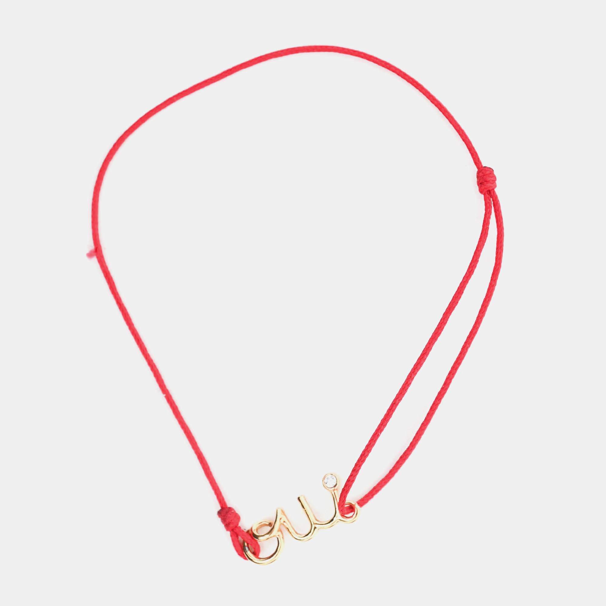 Pre Owned سوار كريستيان ديور مجموعة 'أوي' الماسي ذهب أصفر عيار 18 قيراط