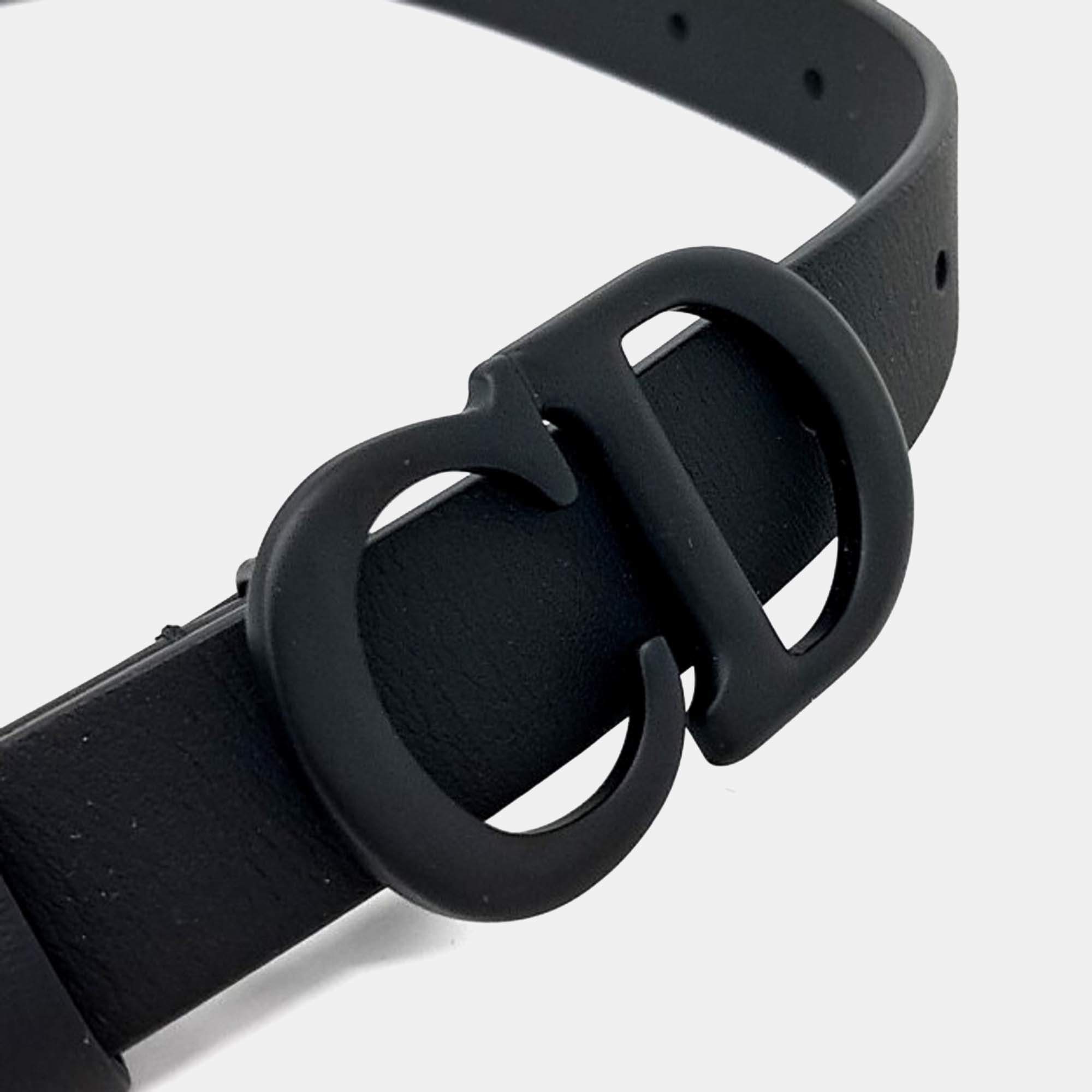 Dior Homme Navy Blue Leather Alyx Lock Buckle Belt 120CM Dior | TLC