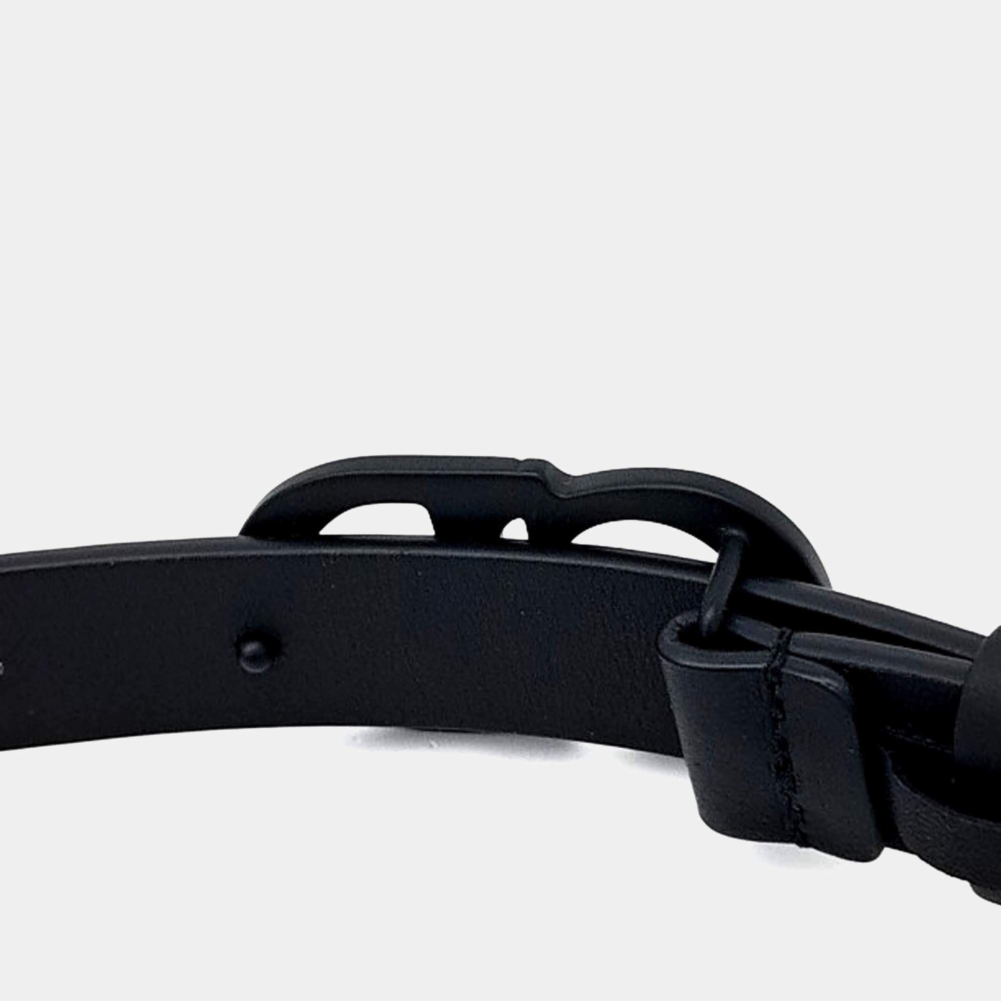 Dior Homme Navy Blue Leather Alyx Lock Buckle Belt 120CM Dior | TLC