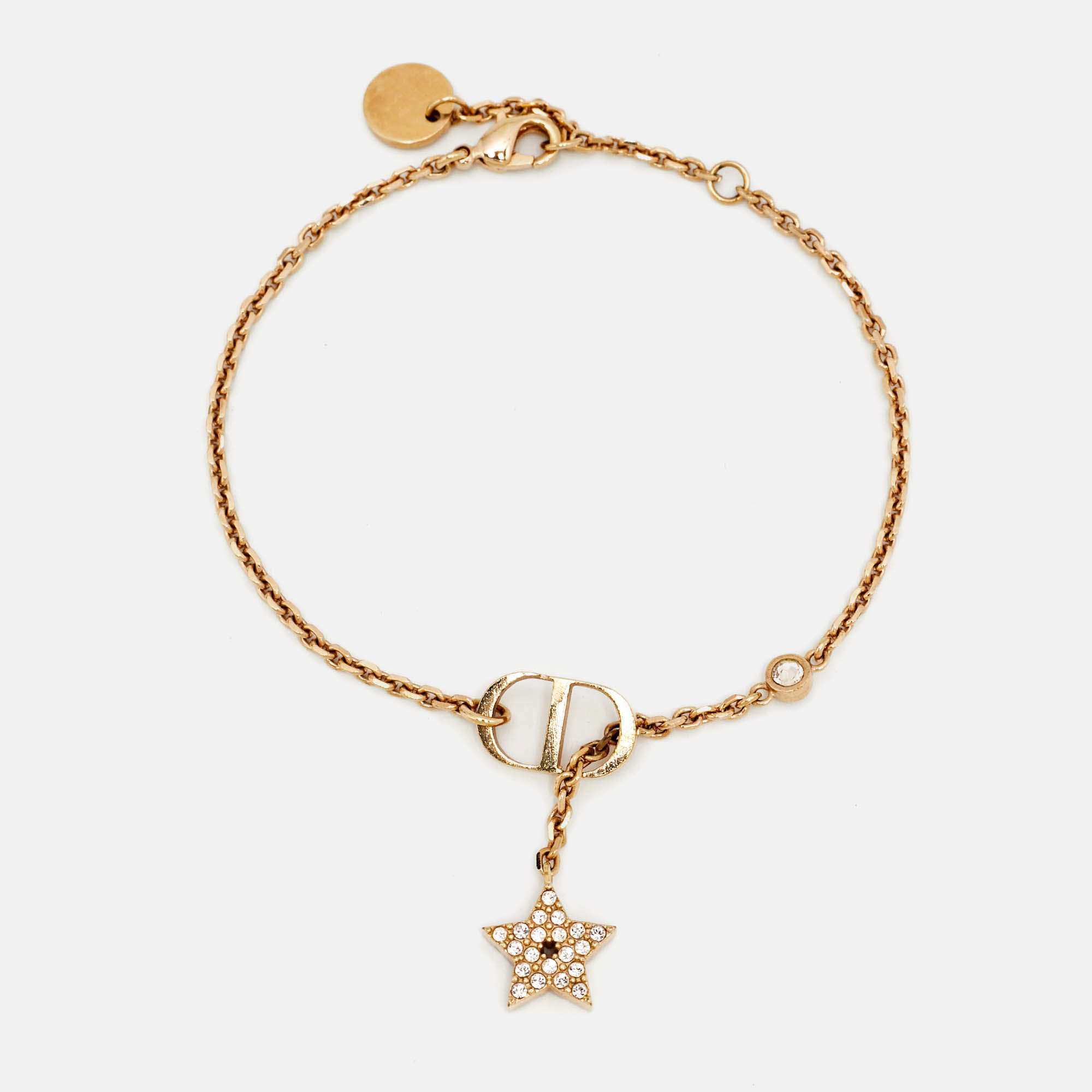 مملوكة مسبقًا Dior Star CD Crystal Gold Tone Link Bracelet