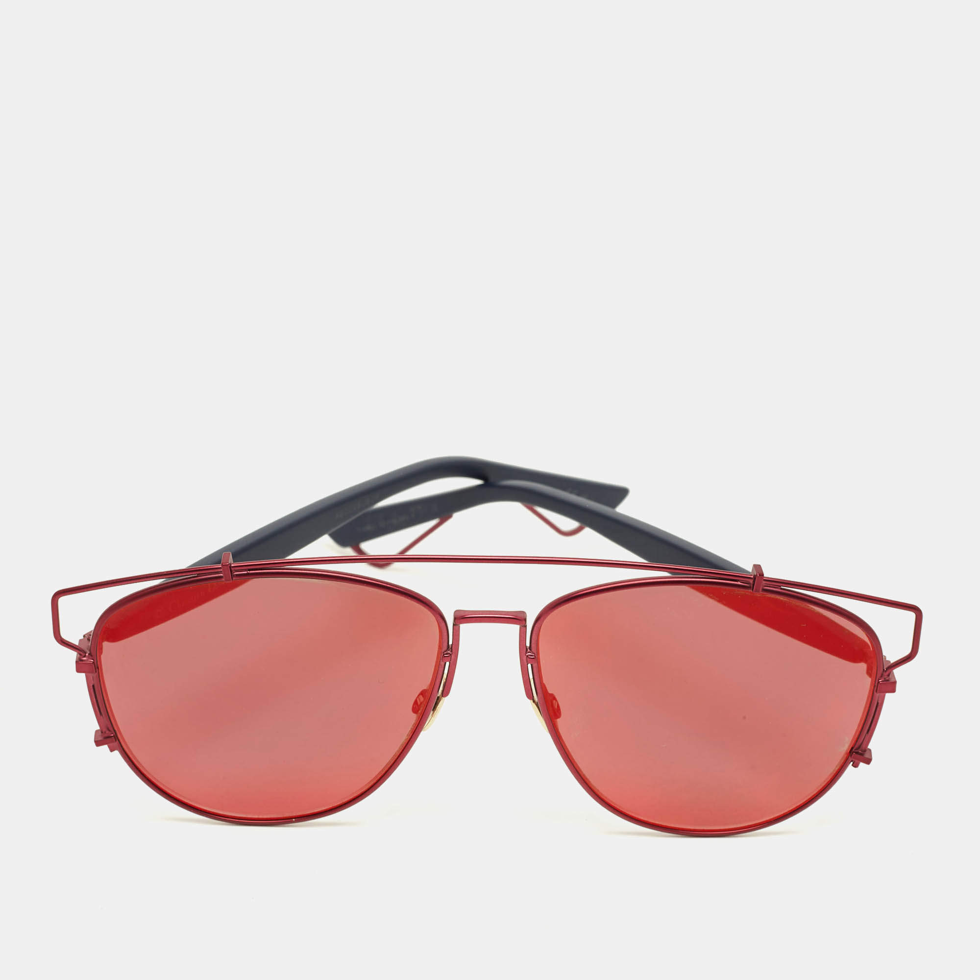 مملوكة مسبقًا Dior Orange/Blue Mirrored Technologic Aviator Sunglasses