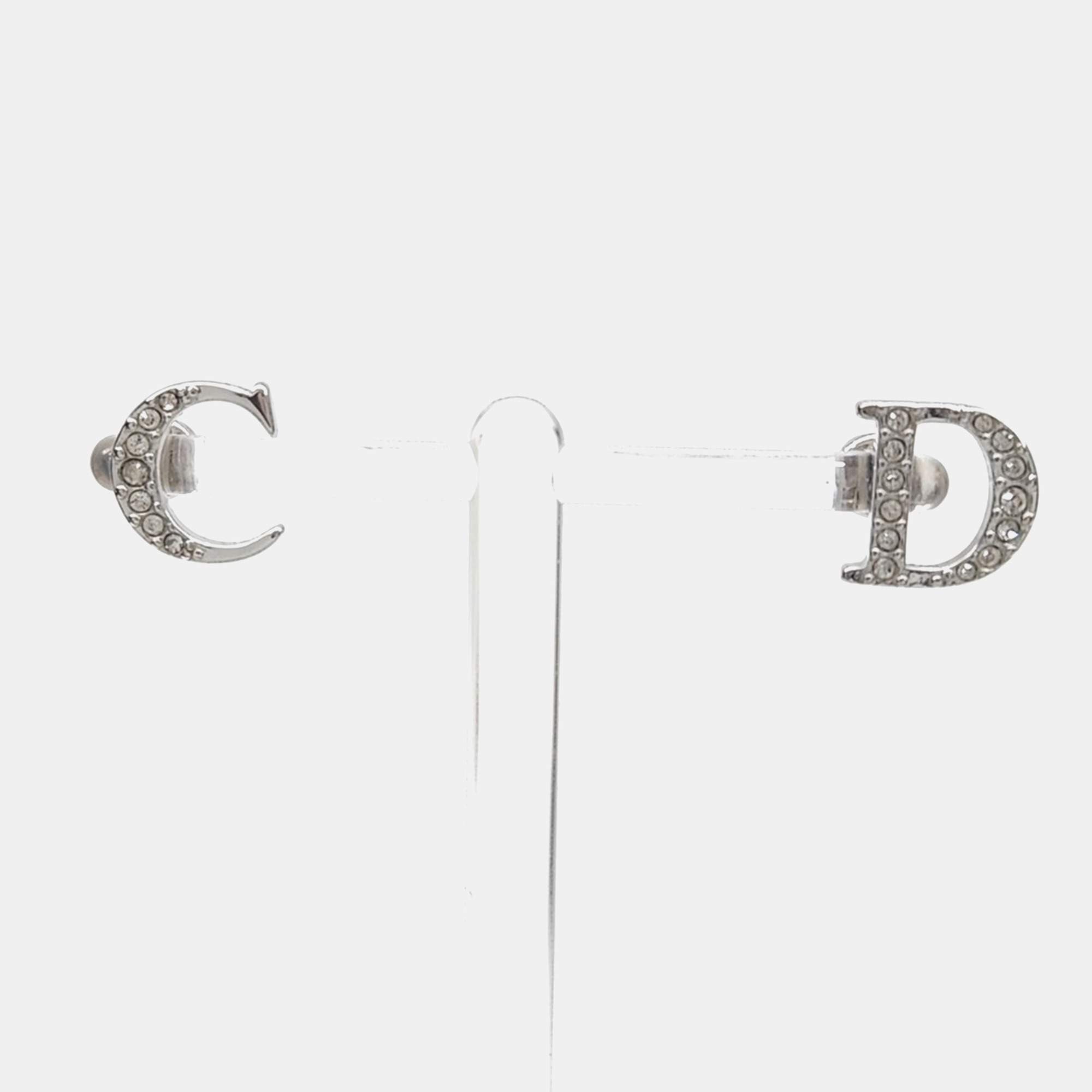 Pre Owned Christian Dior Silver Earrings