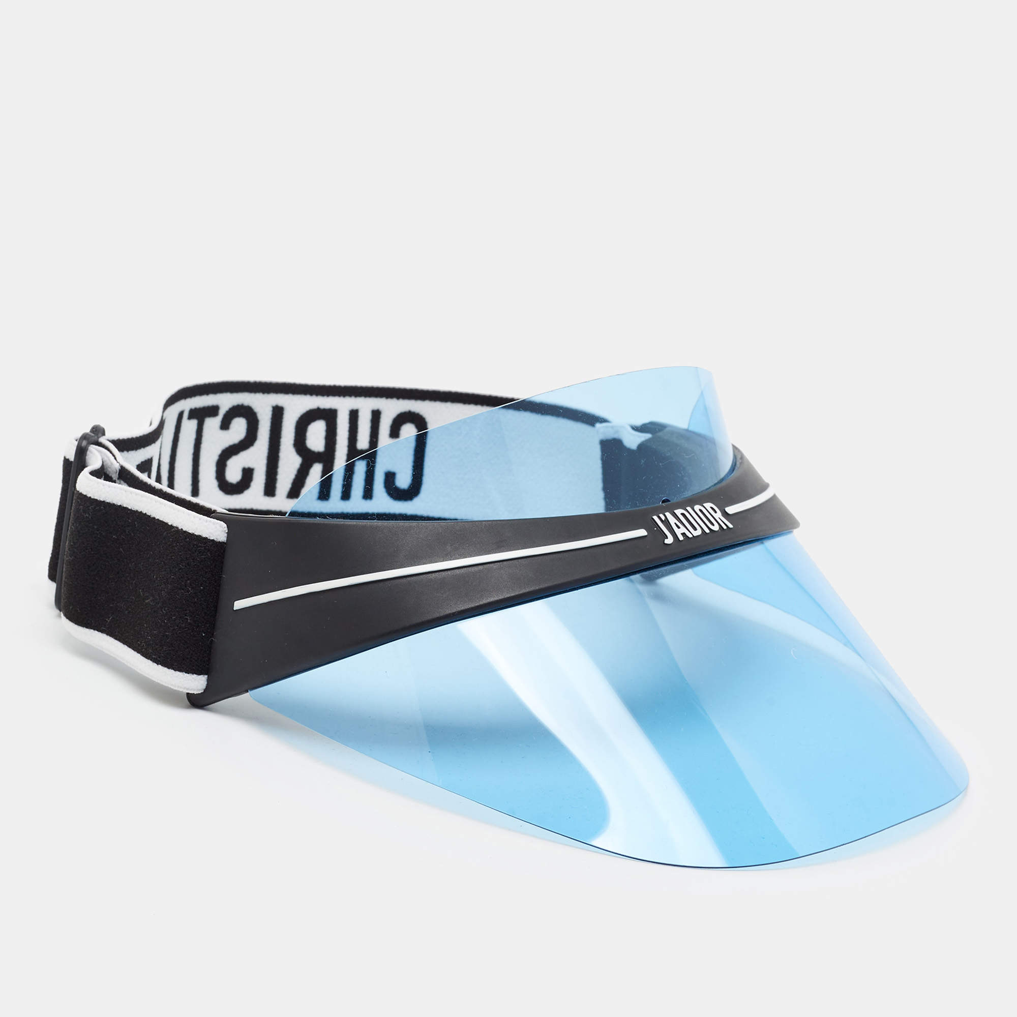 مملو كة مسبقًا Christian Dior Blue J'Adior DiorClub1 Elastic Visor One Size 