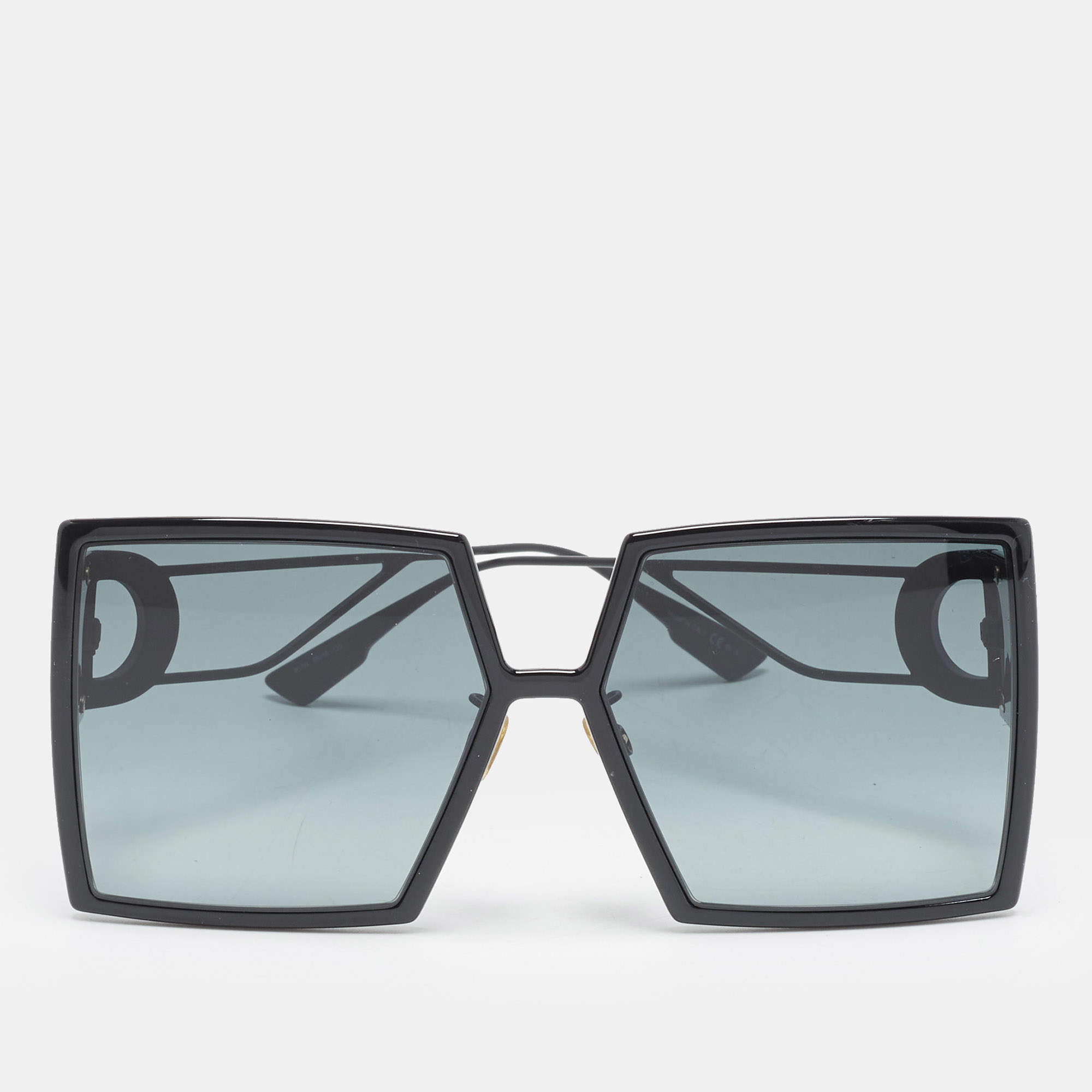 Pre Owned Christian Black Dior 30Montaigne SU Oversized Square Sunglasses