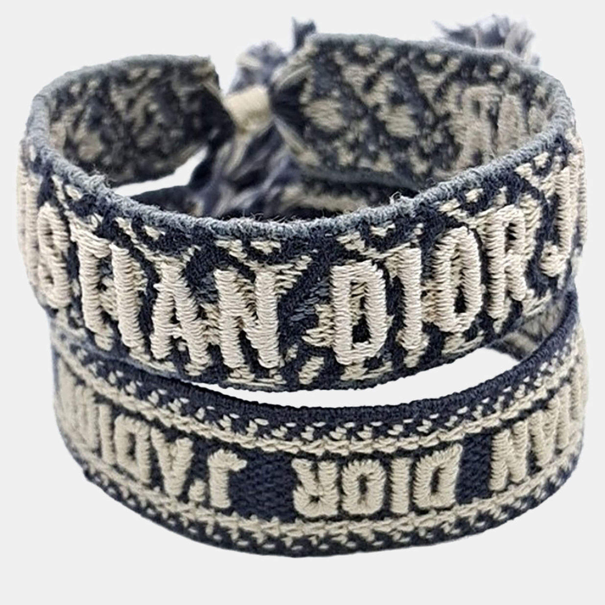 Pre Owned Christian Dior J'Adior Fabric Bracelet Set