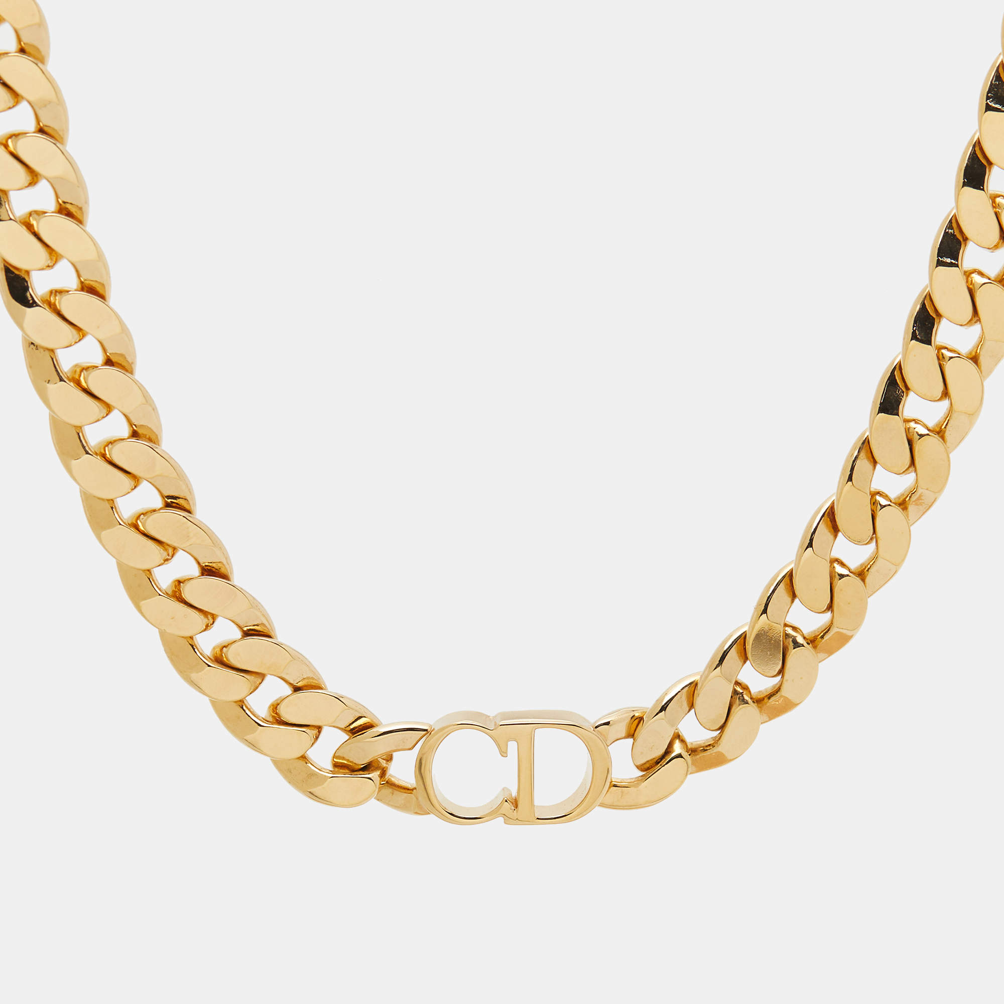مملوكة مسبقًا Dior CD Danseuse Etoile Gold Tone Choker Necklace