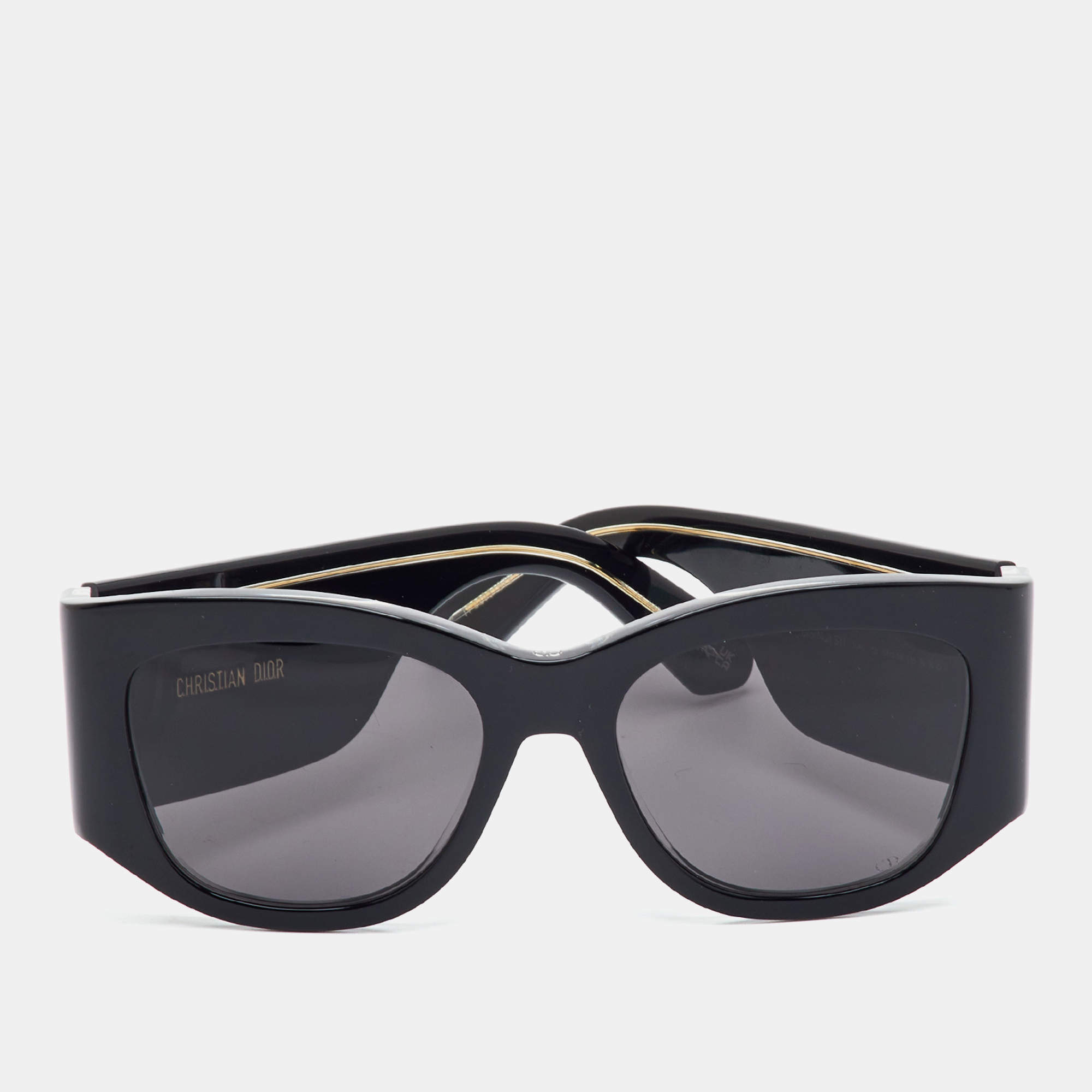 Pre Owned Dior Black/Grey DiorNuit S1I Oversized Sunglasses
