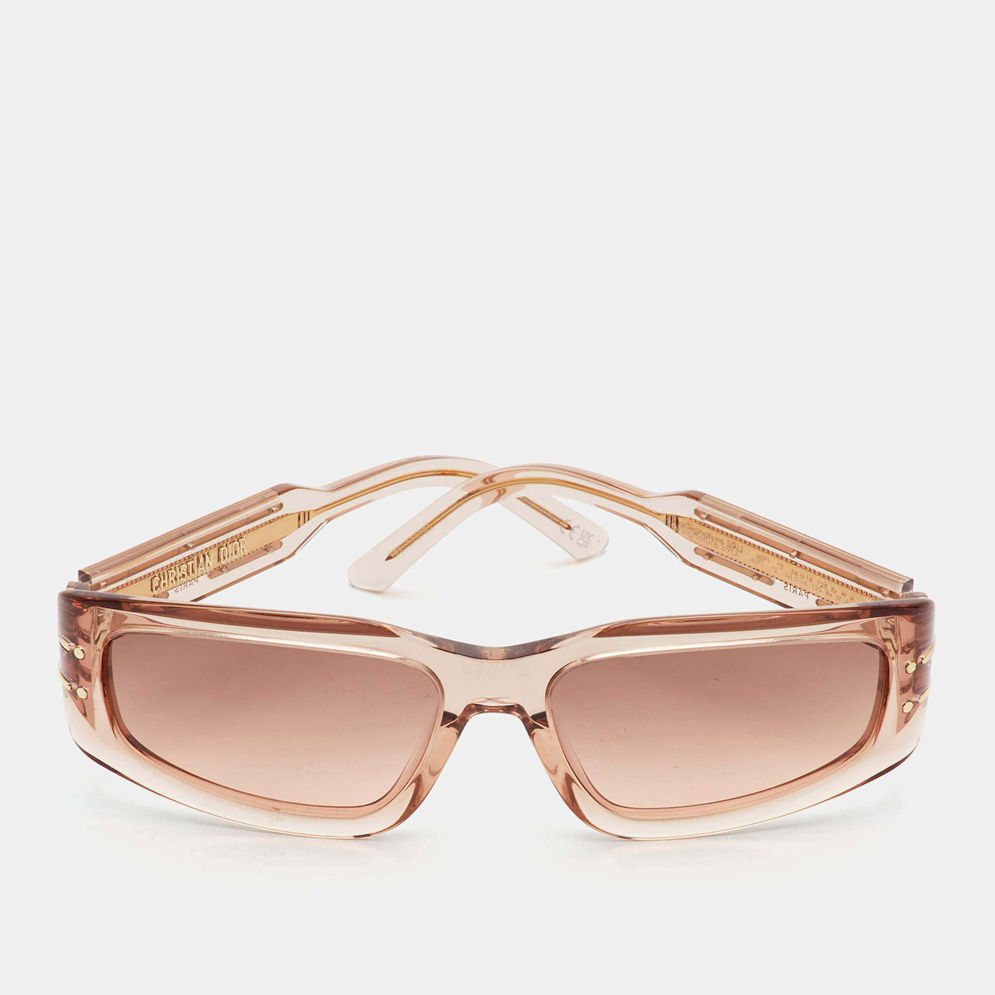 Pre Owned  Dior Pink Gradient DiorSignature S9U Rectangular Sunglasses