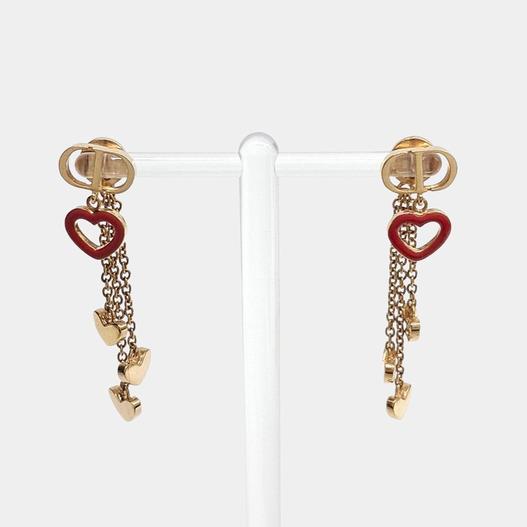 Pre Owned Christian Dior Gold Tone Earrings