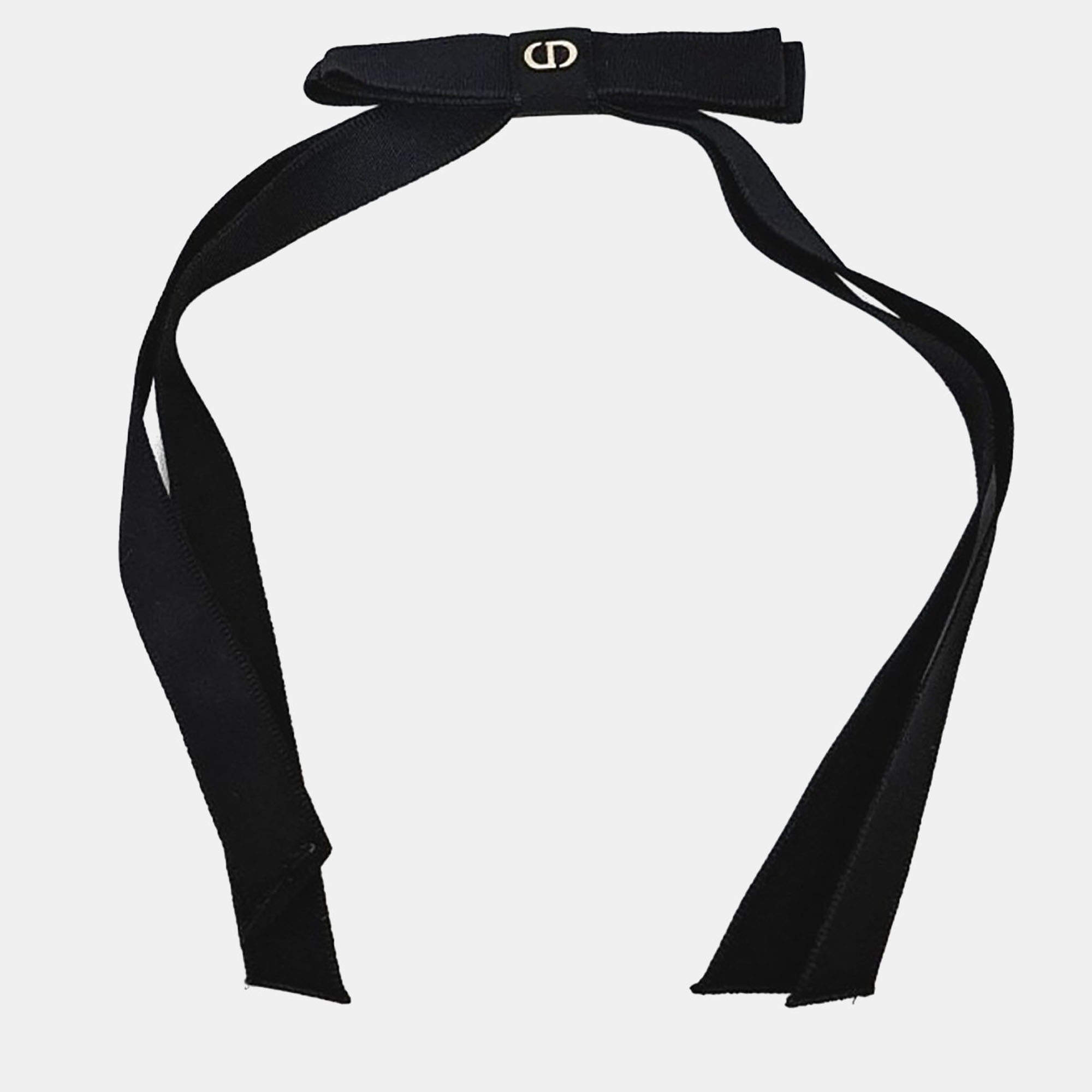 Pre Owned Christian Dior Black Hair Clip