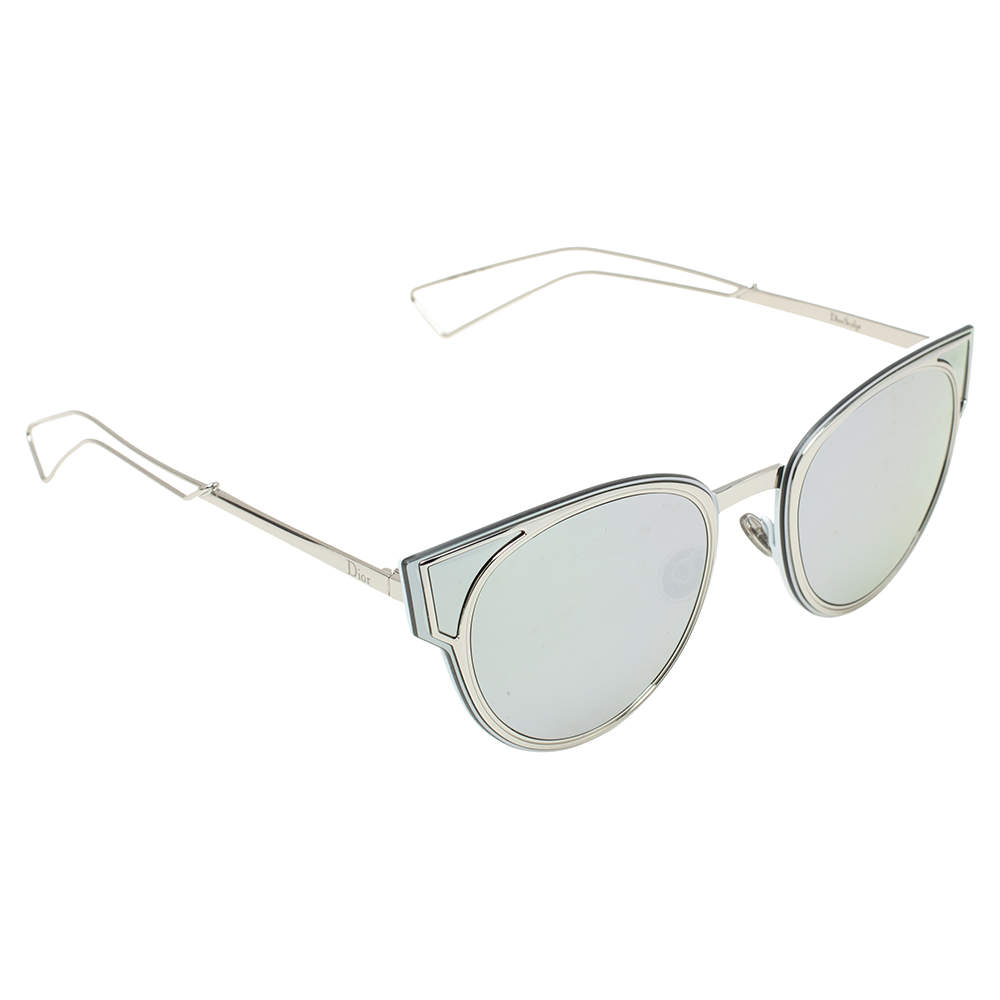 Dior Palladium Tone/ Silver Mirrored 010DC DiorSculpt Sunglasses 