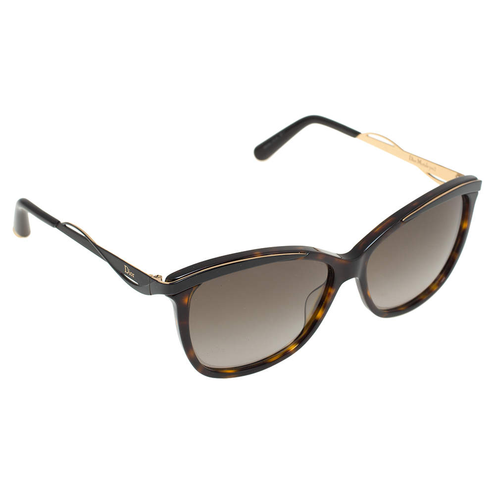 Pre Owned Dior Havana/ Brown Gradient 6NY/HA DiorMetalEyes2 Sunglasses