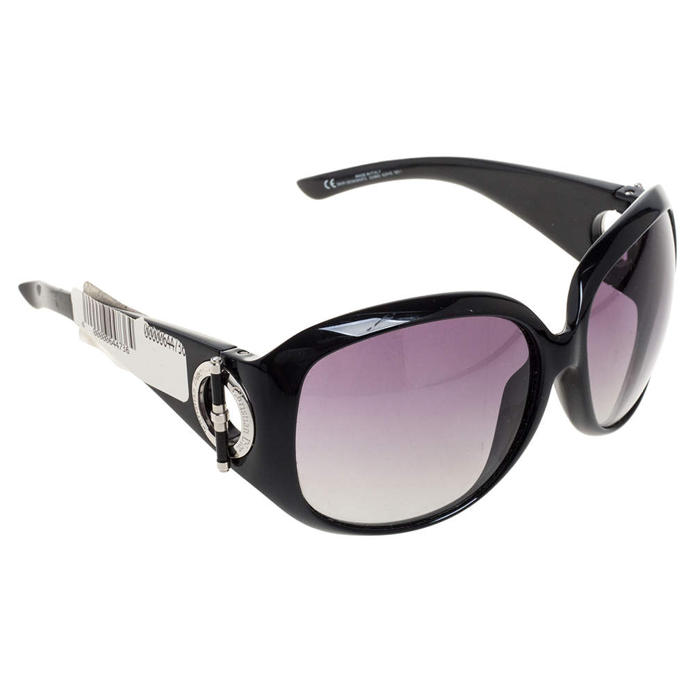 مملوكة مسبقًا Dior Black Gradient D28N3 Oversized Sunglasses