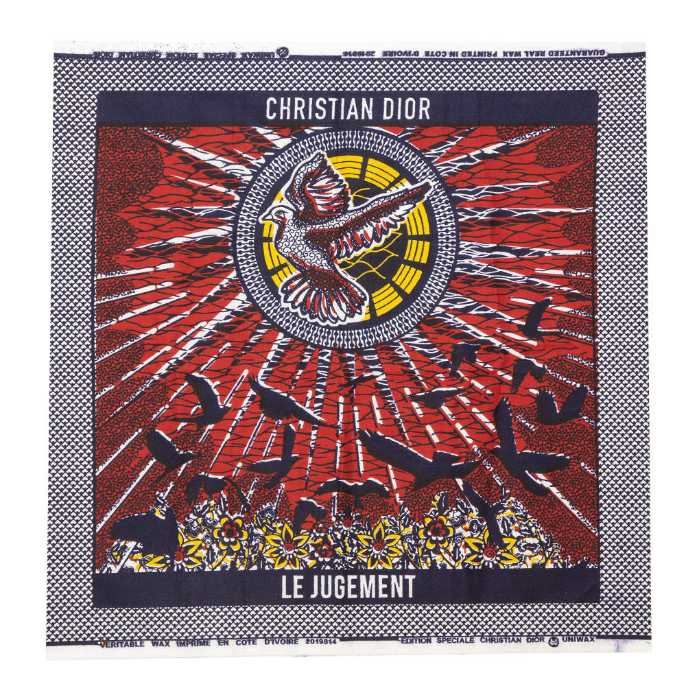 Dior Multicolor Tarot Le Jugement Cotton Square Scarf