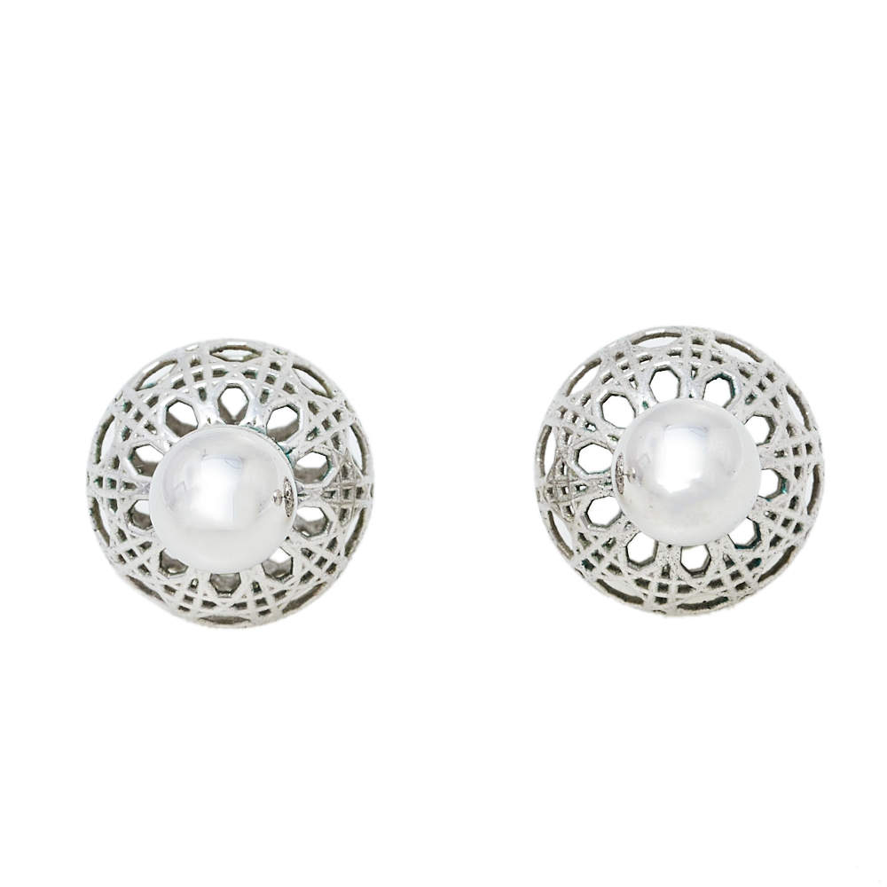 مملوكة مسبقًا Christian Dior Secret Cannage Mise en Dior Tribales Stud Earrings