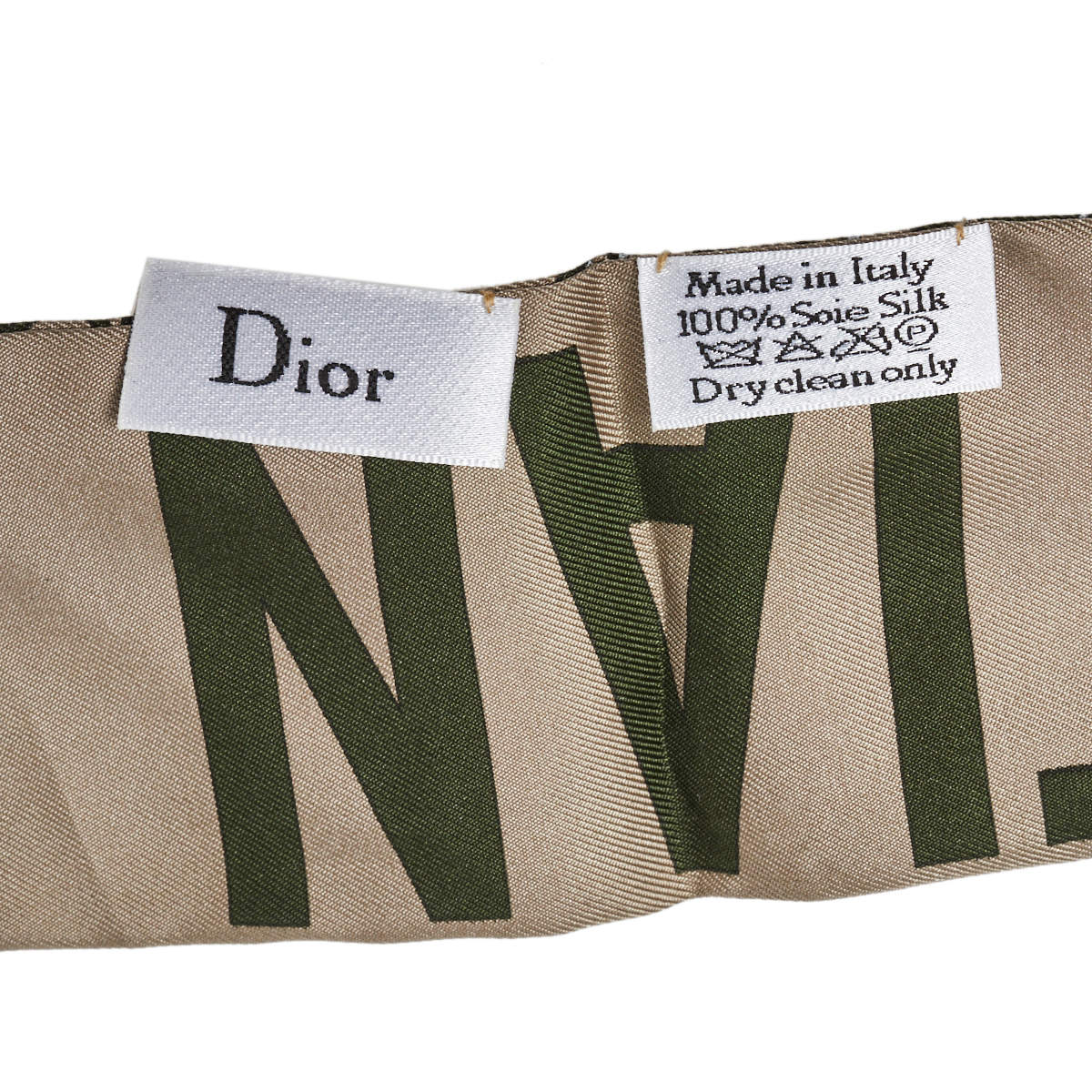 Mitzah dior oblique silk choker Dior Khaki in Silk - 35550585