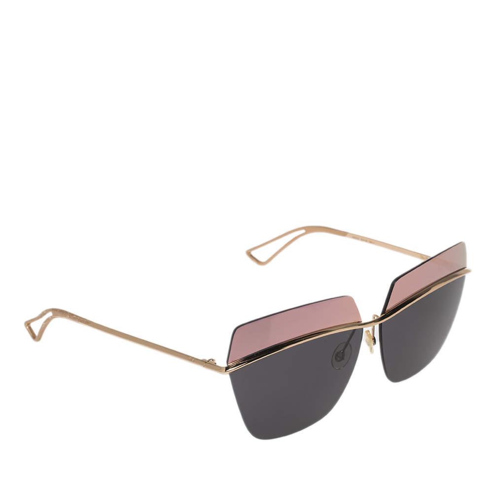 مملوكة مسبقًا Dior Gold/Grey 000XZ Aviator Sunglasses