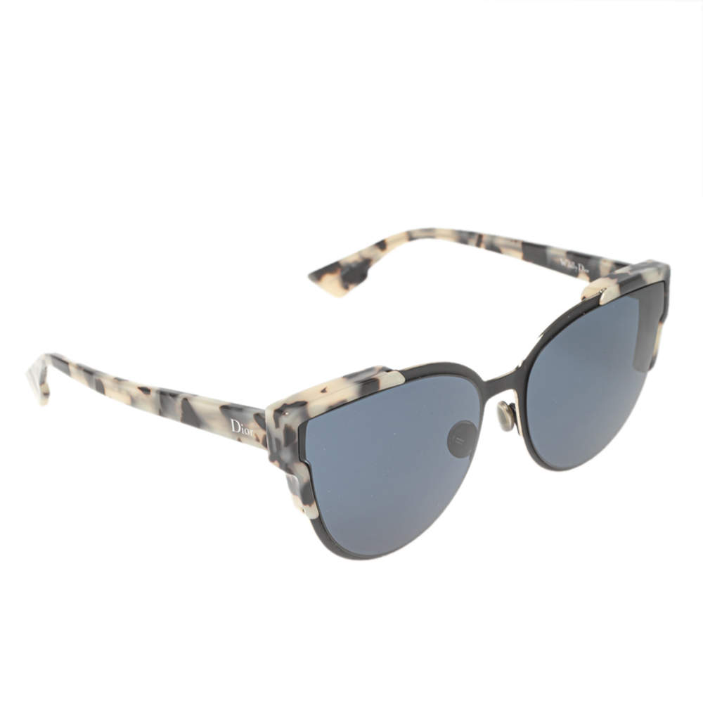 Pre Owned Dior Black Tortoise Print Acetate Wildly Dior Cat Eye Sunglasses