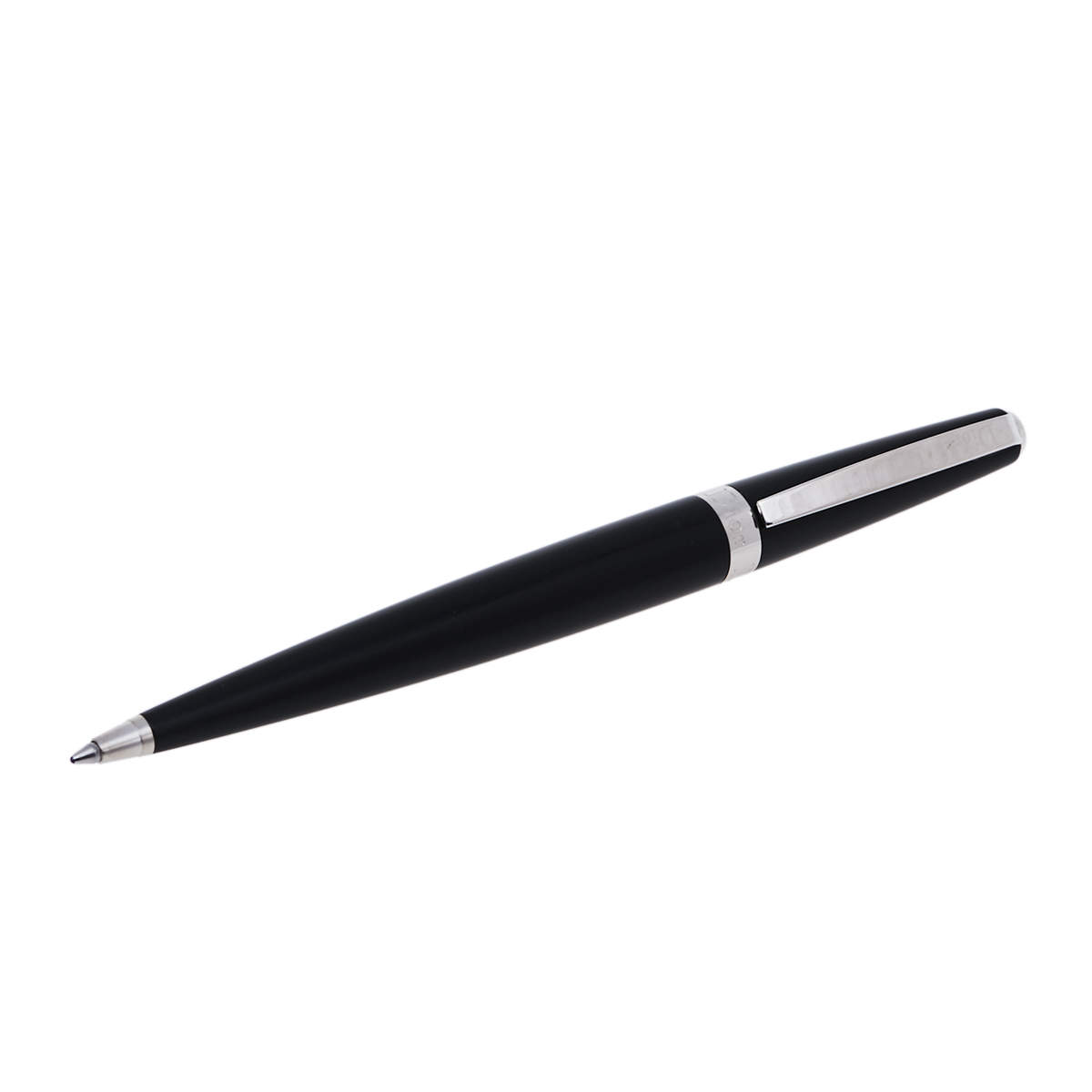 Dior Black Lacquer Silver Tone Ballpoint Pen
