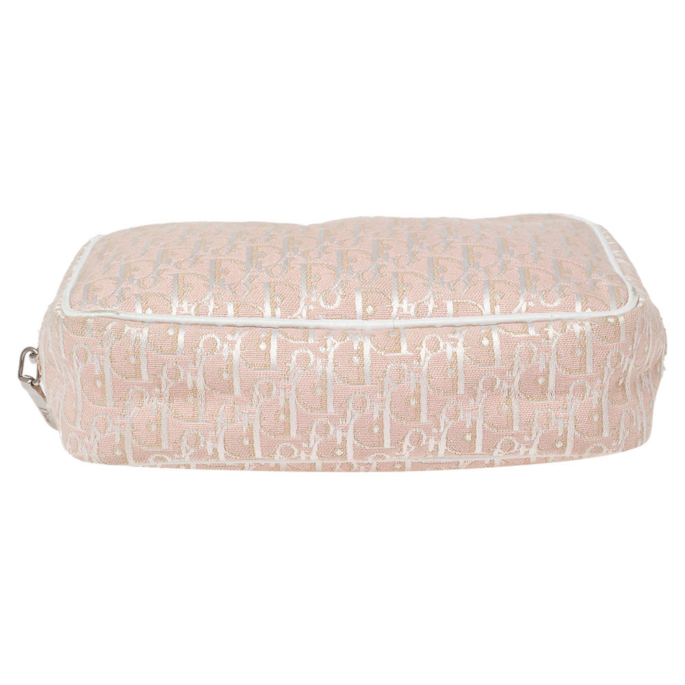 CHRISTIAN DIOR Pink Oblique vintage Cosmetic Bag/Hand Pouch/Camera Bag -  Shop dwongvintage Toiletry Bags & Pouches - Pinkoi