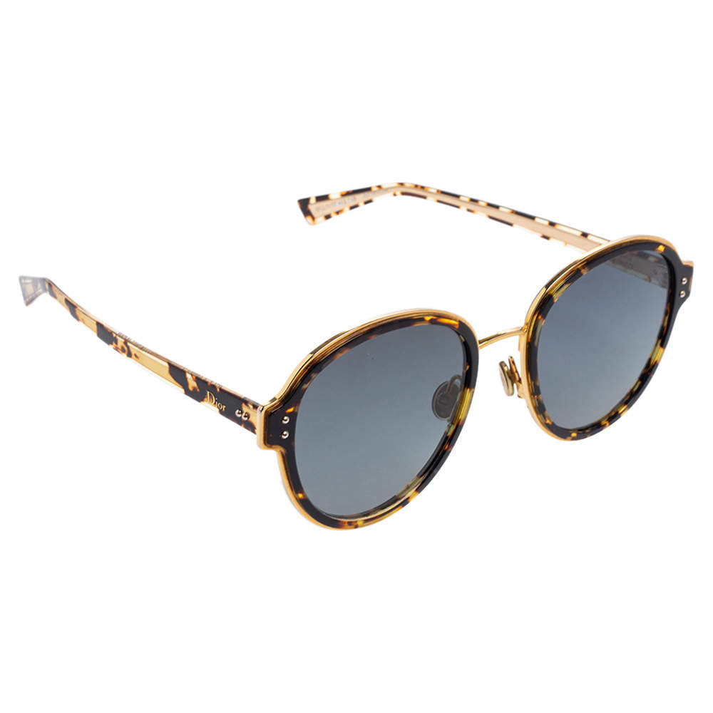 مملوكة مسبقًا Dior Black/Brown Tortoise Acetate DiorCelestial Oversized Sunglasses