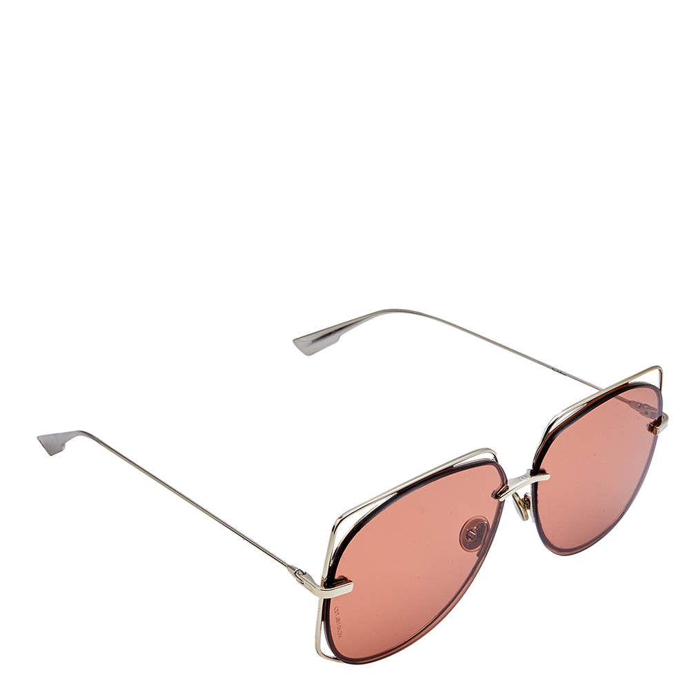 Dior Silver Tone/Brown 3YG2M Aviator Sunglasses