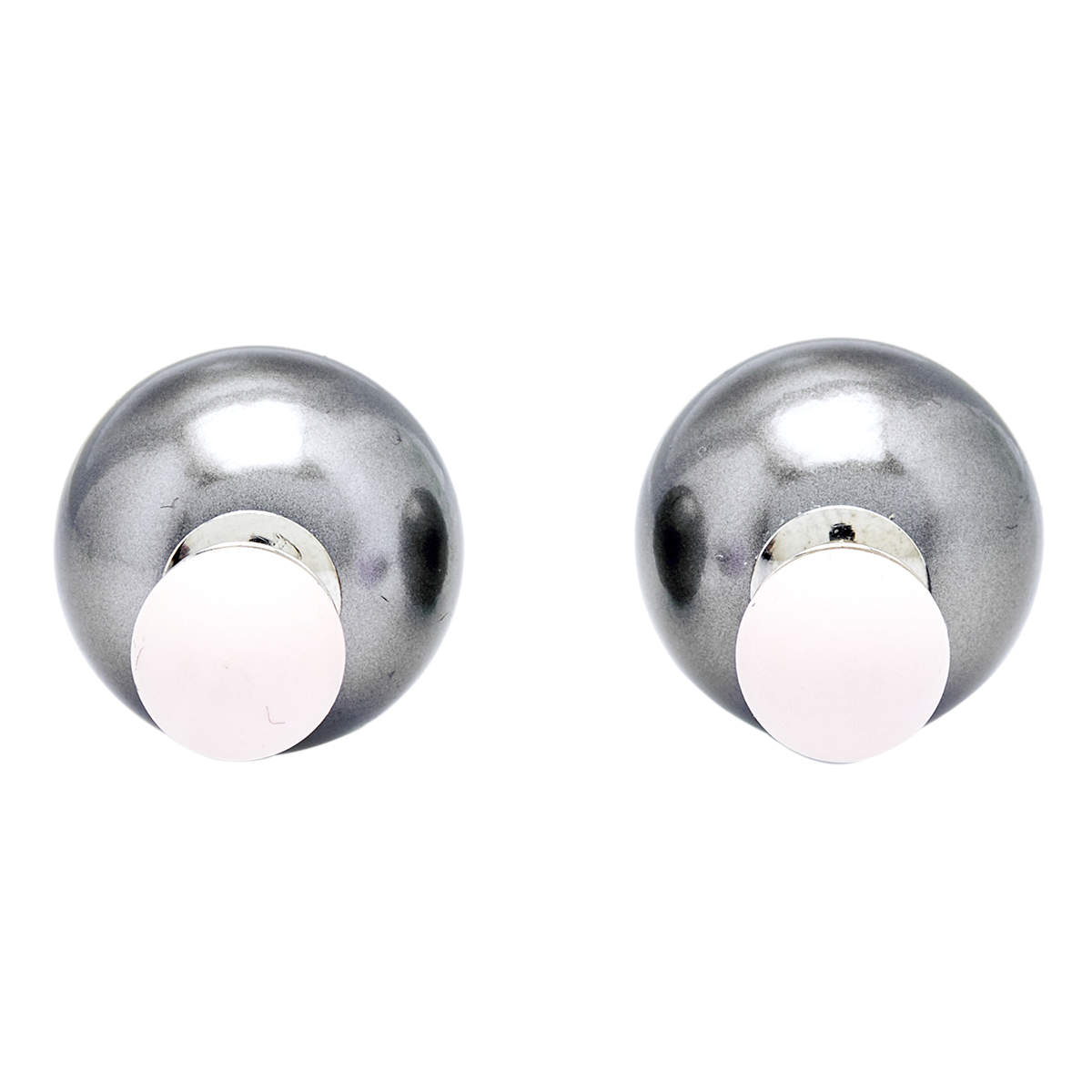 Pre Owned Dior Grey Pink Mise En Dior Tribales Stud Earrings