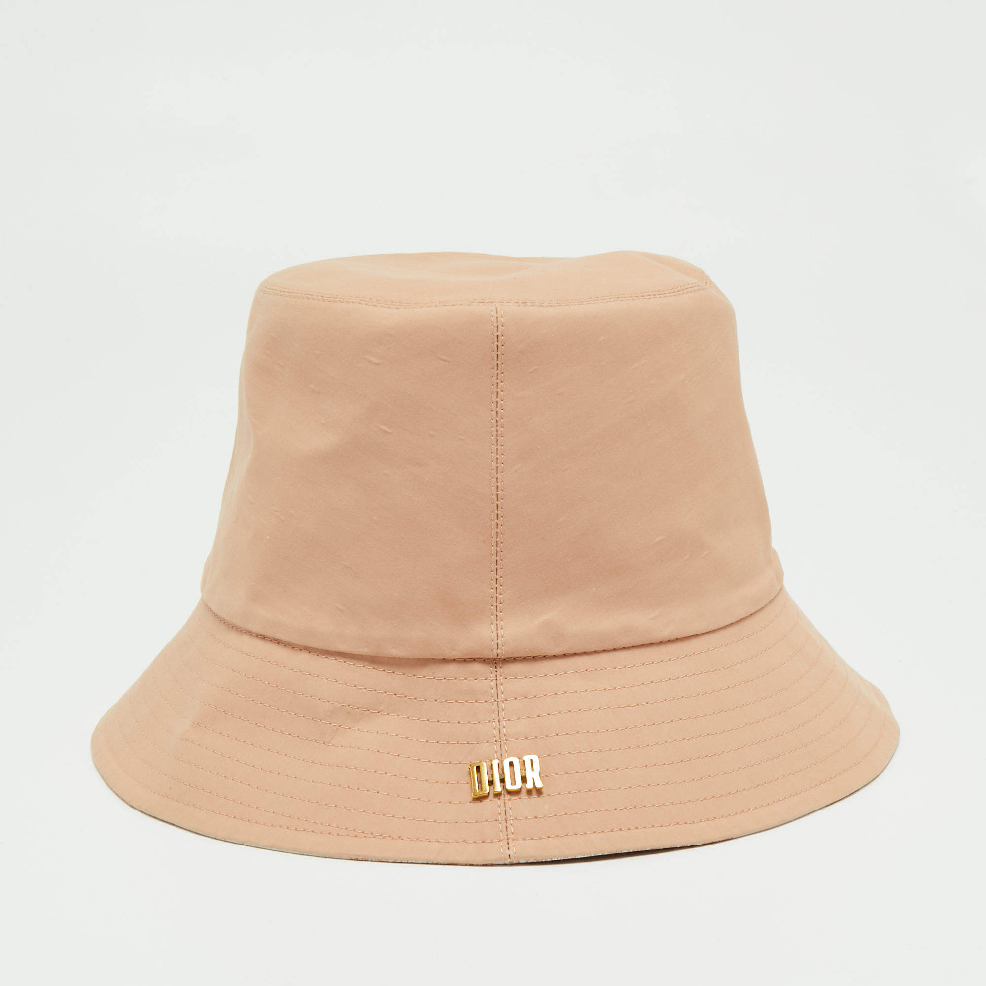 Pre Owned قبعة ديور باكيت قطن وردي فاتح