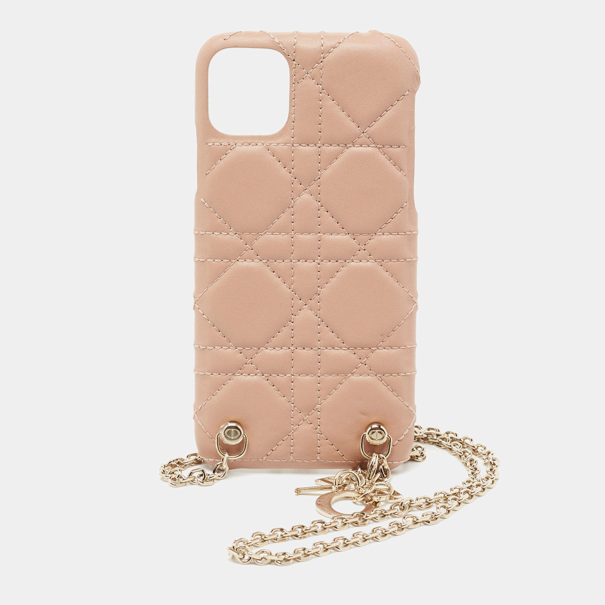 Dior Beige Cannage Quilted Leather iPhone 11 Pro Max Case