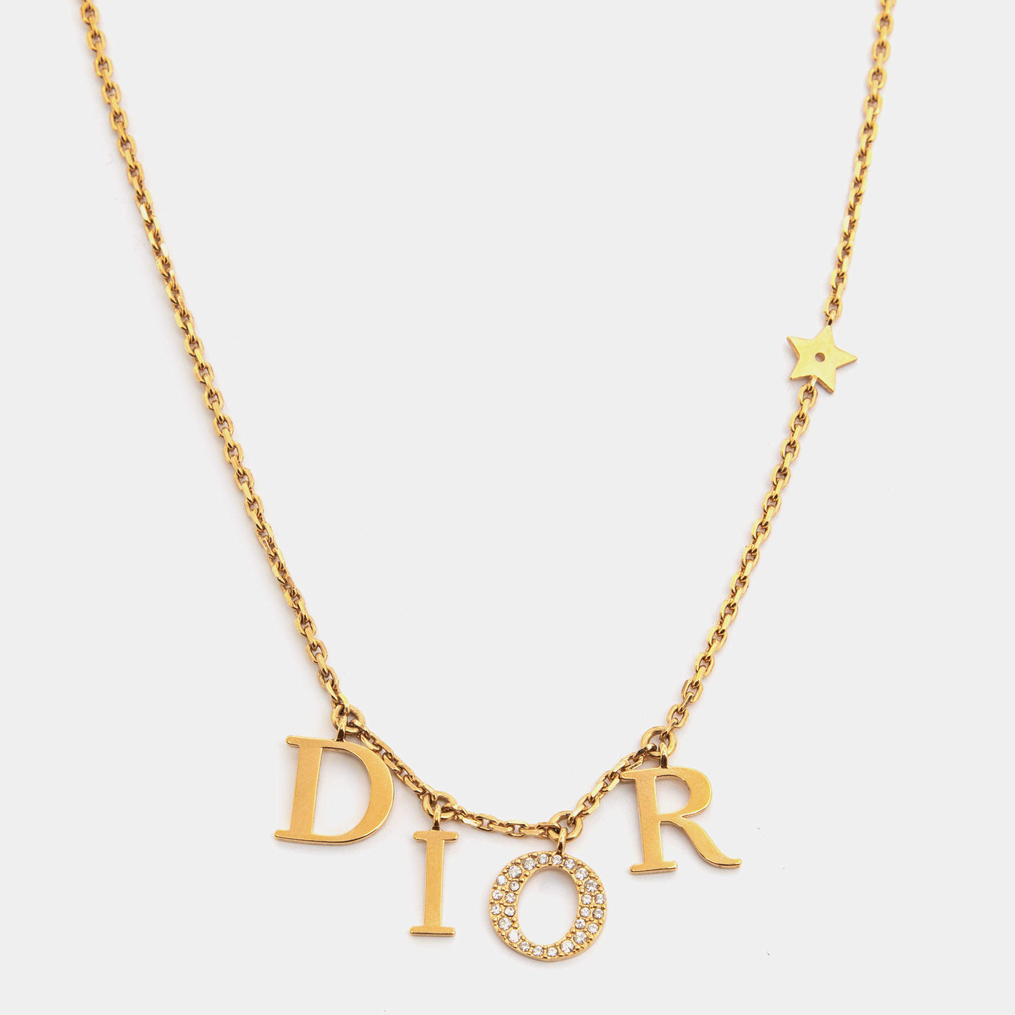 Dior Dio(r)evolution Crystal Gold Tone Necklace