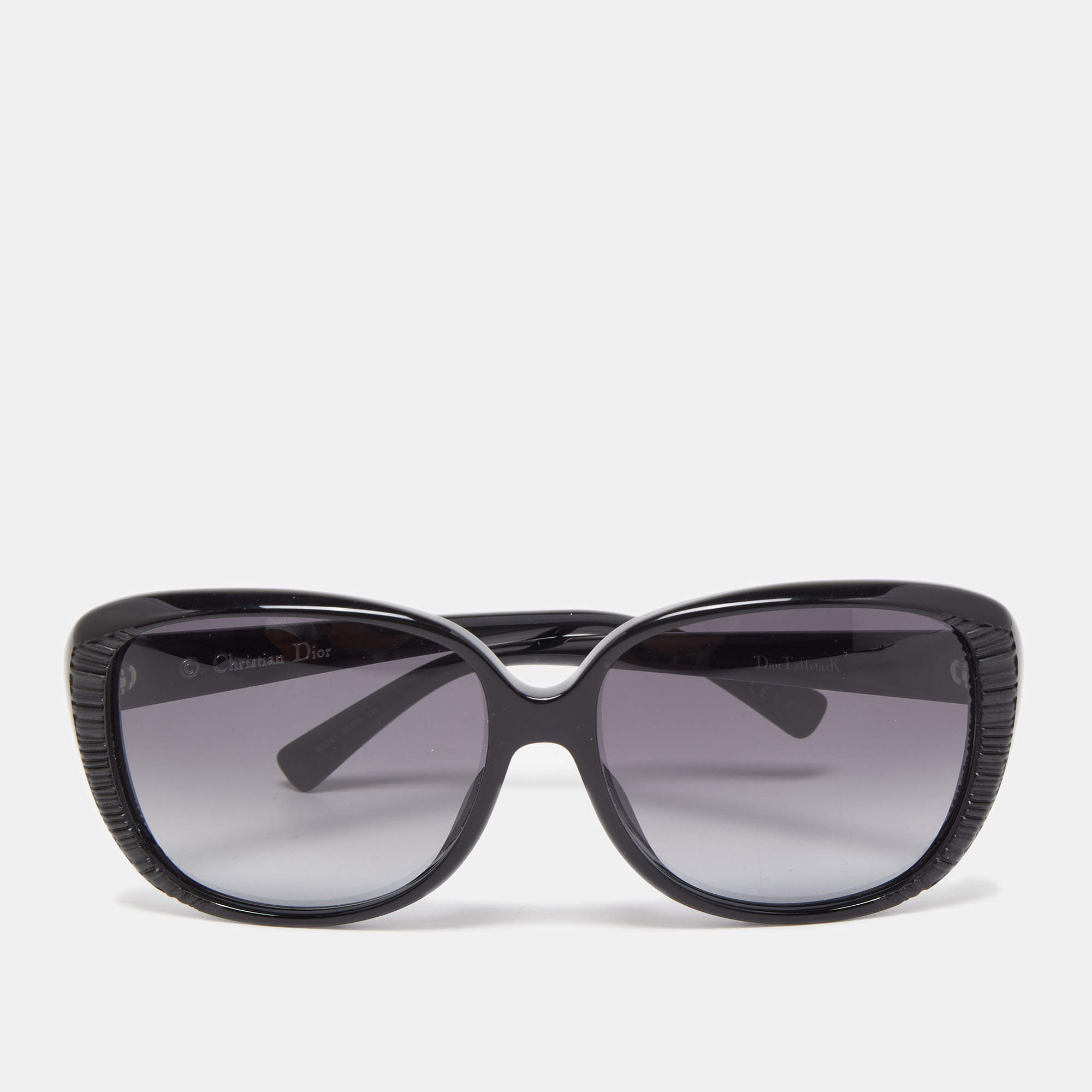 Dior Black Taffetas Oversized Sunglasses