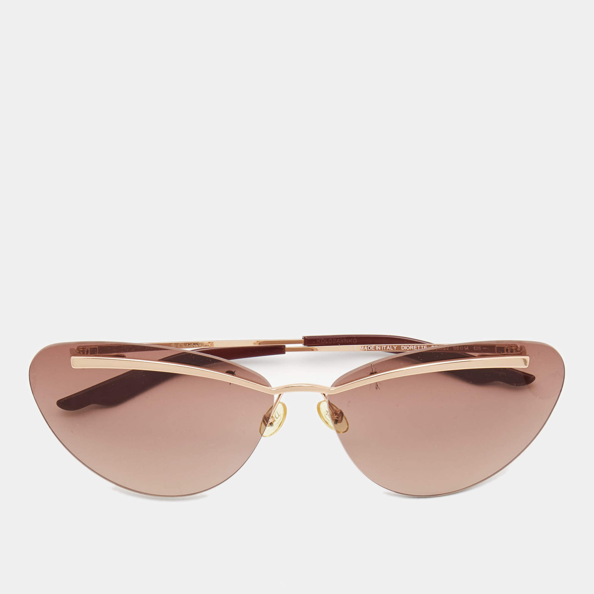 Dior Brown Diorette Gradient Butterfly Sunglasses