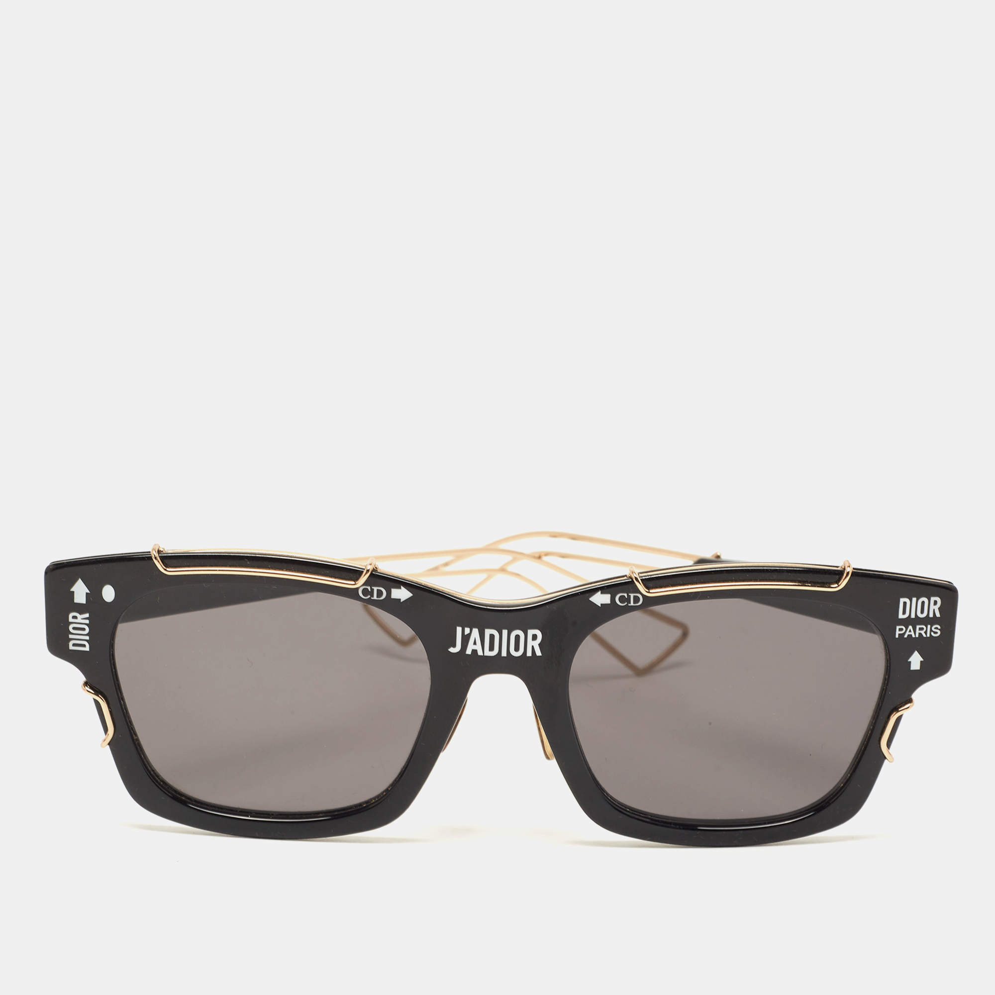 Pre Owned Dior Black/Grey J'adior Square Sunglasses