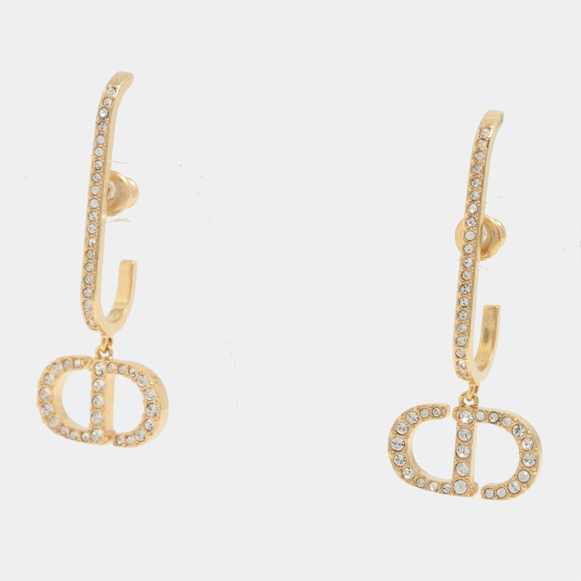 DIOR CD logo Piercing jewelry (for both ears) GPA x inestone gold