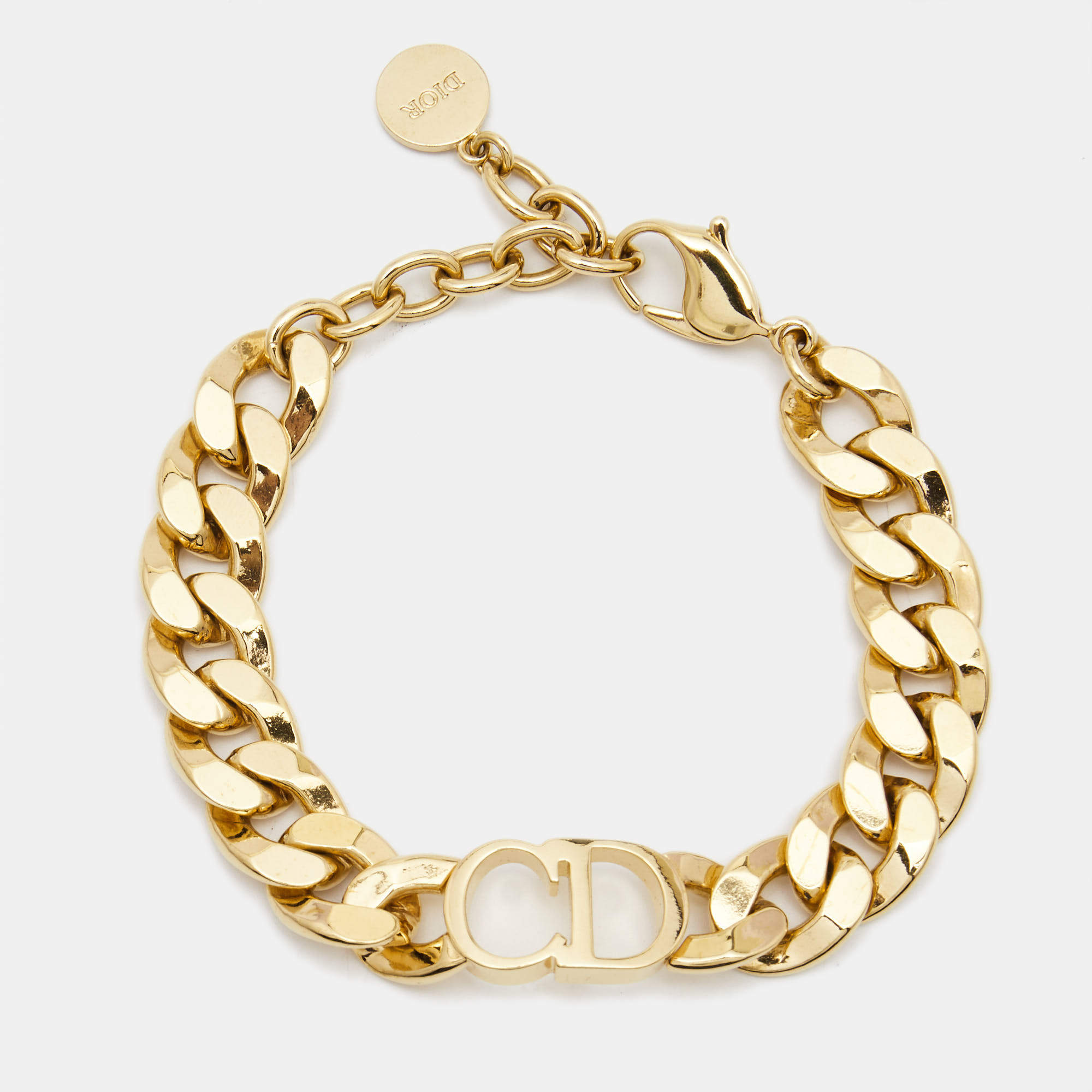 Dior CD Logo Danseuse Étoile Gold Tone Bracelet