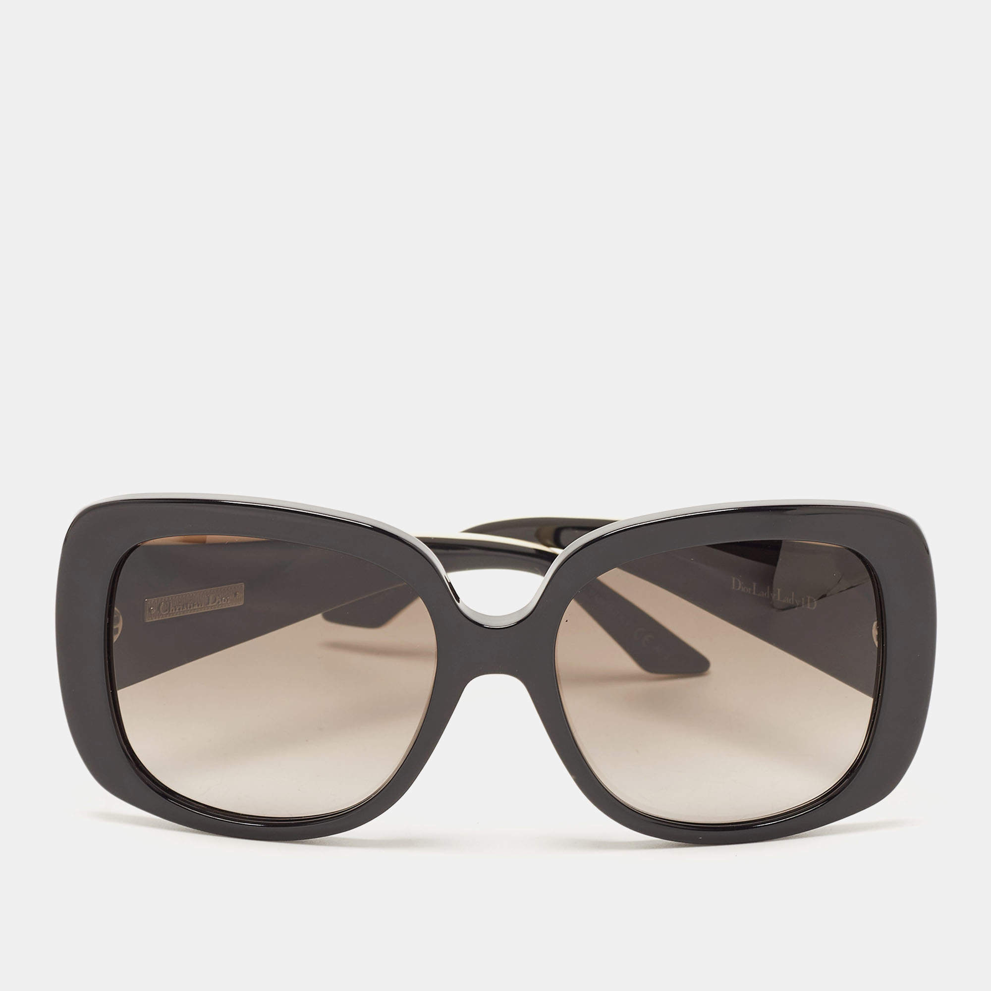Dior Black/Ivory G4FHA Dior Lady Lady 1 Square Sunglasses
