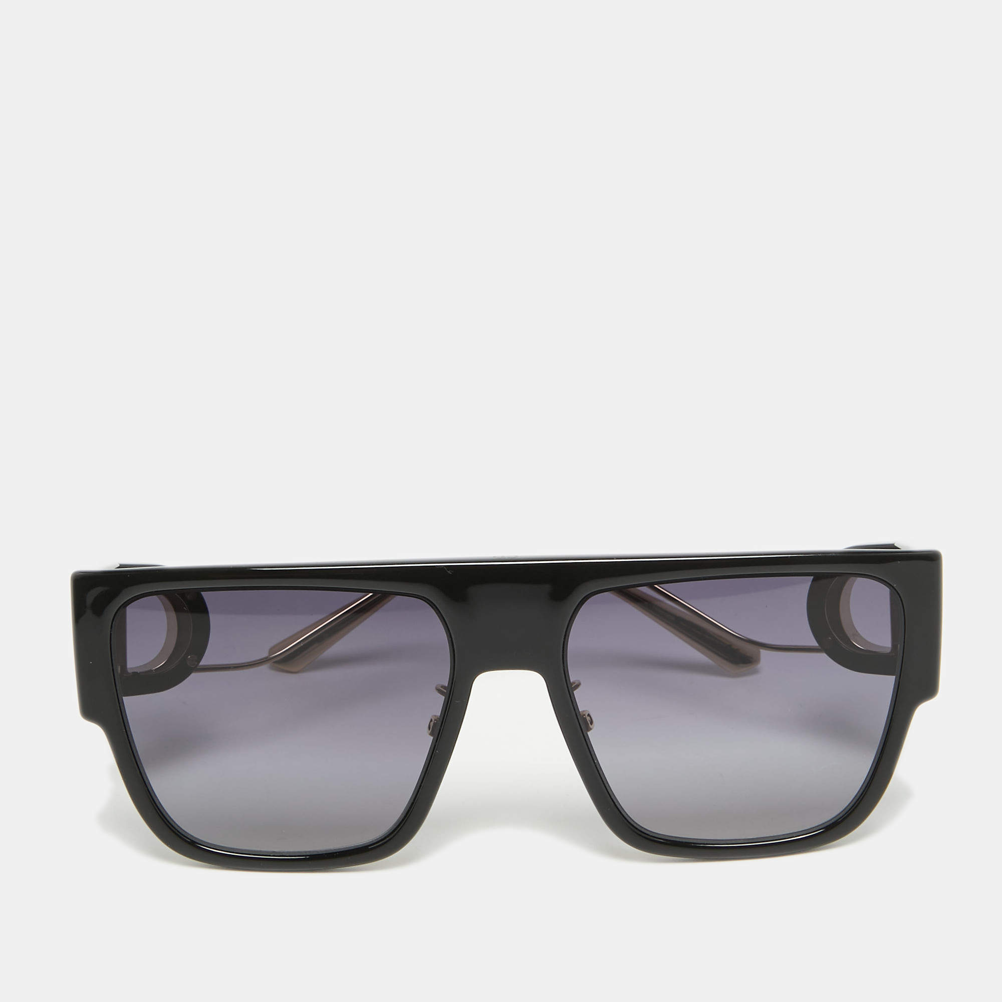 Pre Owned Dior Black/Gold 30Montaigne S3U Square Sunglasses