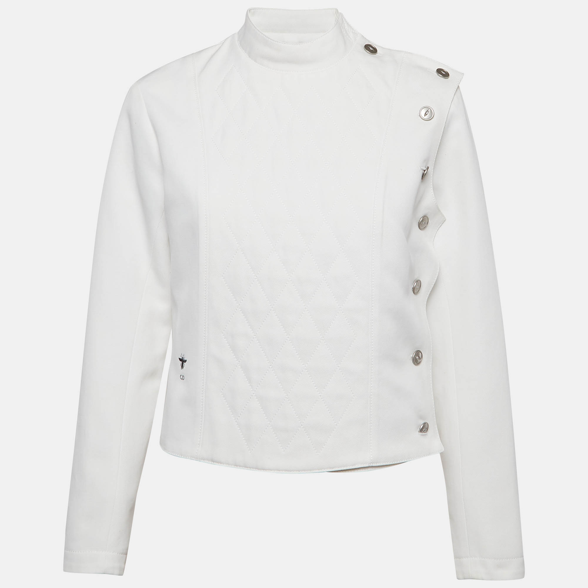 Christian Dior White Cotton Jacket M