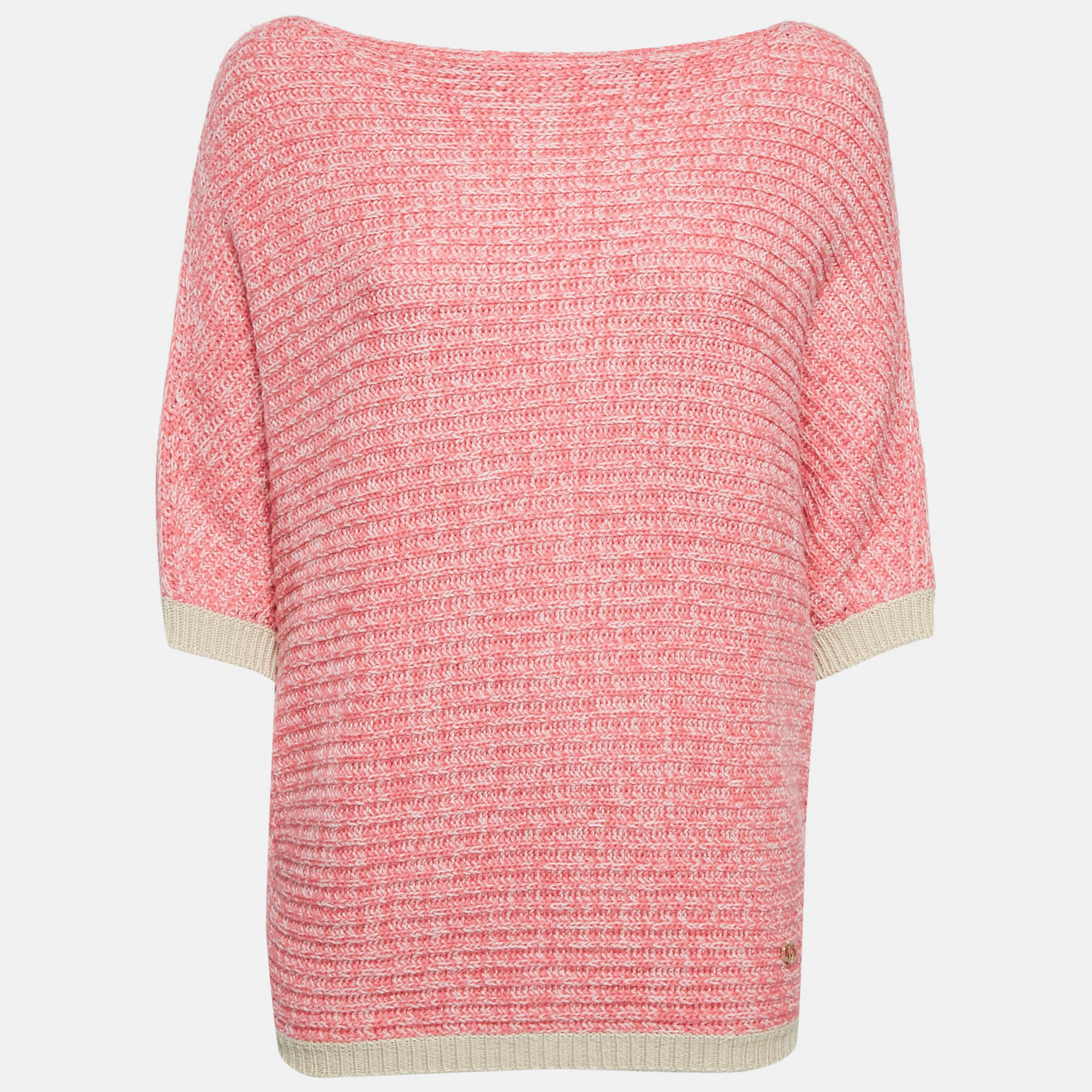 Pre Owned Christian Dior Pink Cashmere Oversized Sweater L
