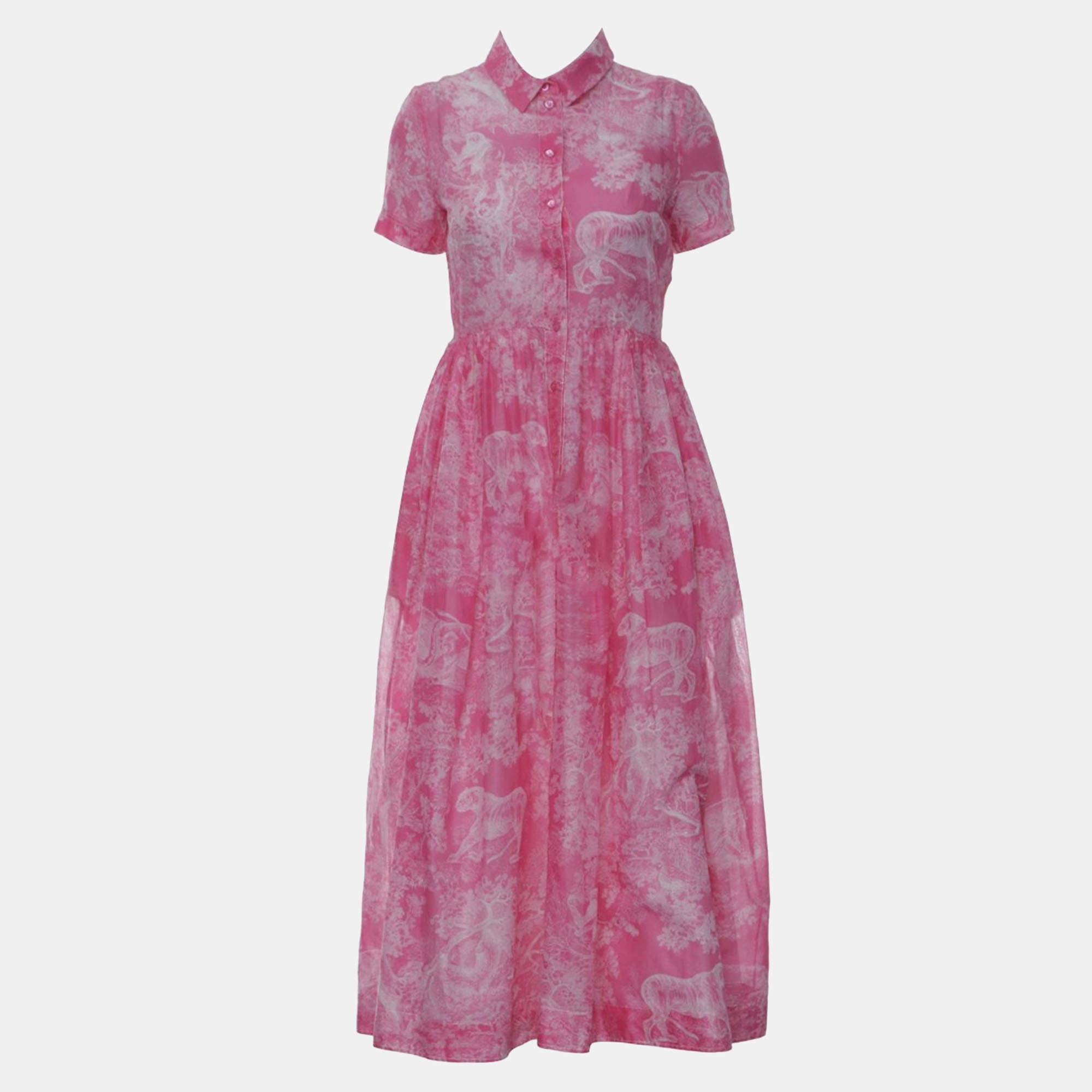 Christian Dior Robe Mi-Longue Dioriviera Cotton Dress