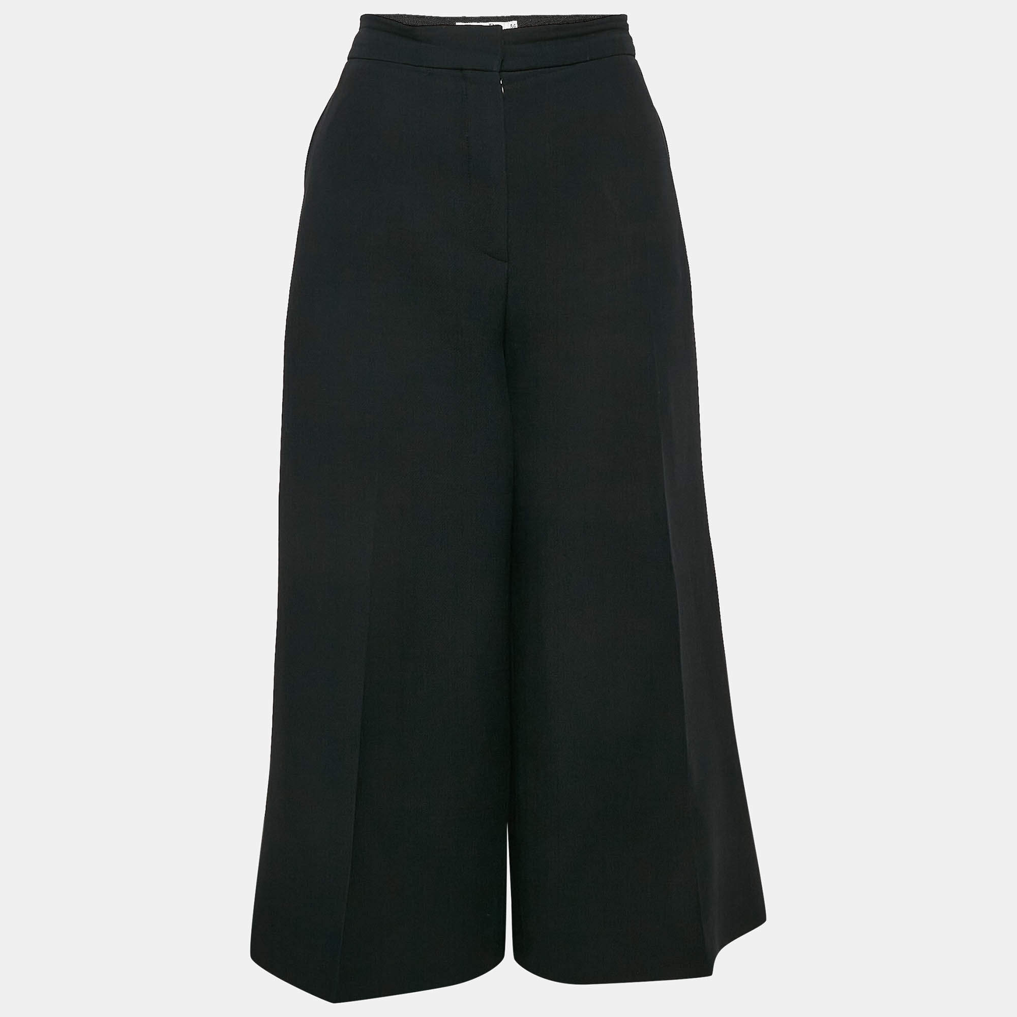 Pre Owned Dior Black Wool Blend Culotte M