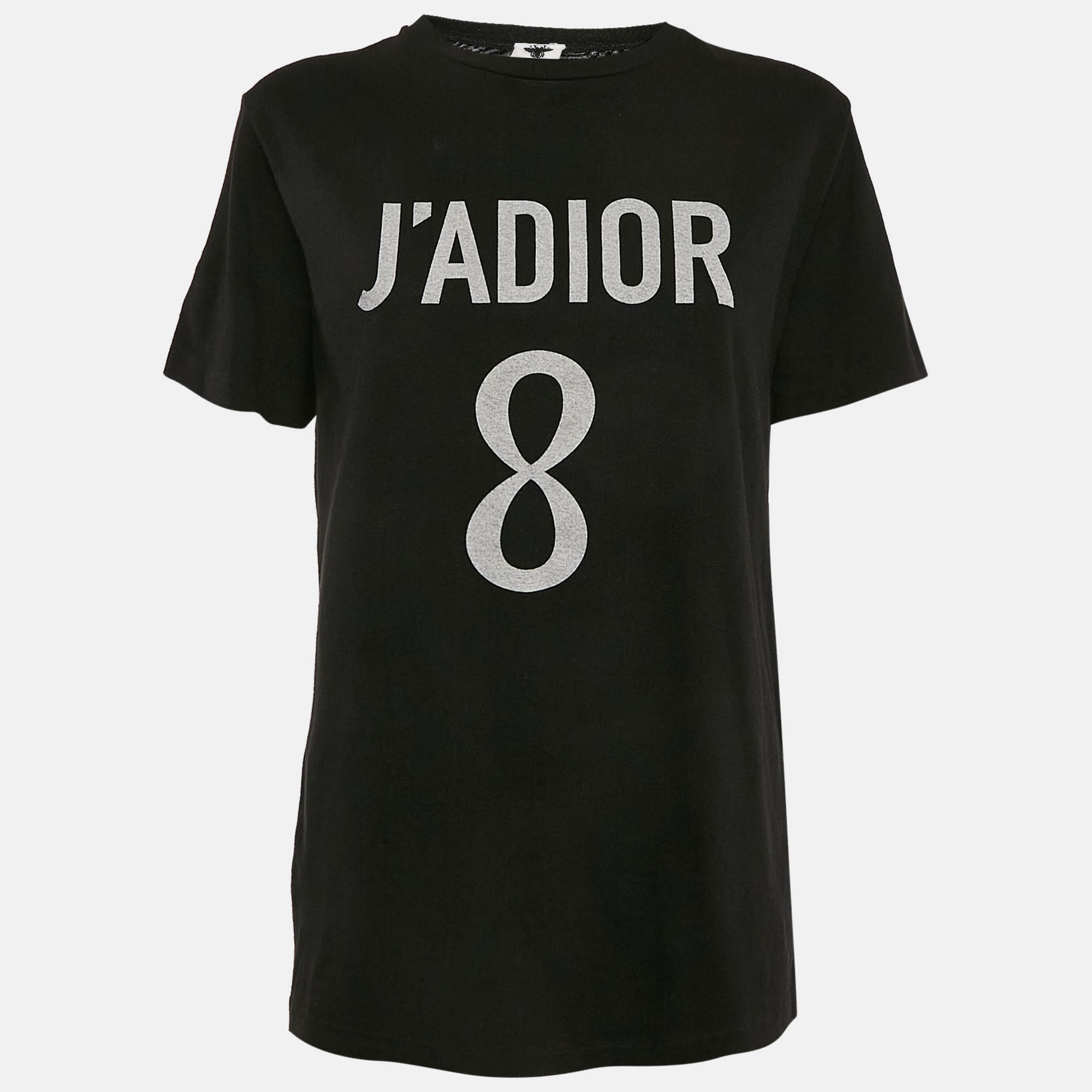 Pre Owned Dior Black Printed Cotton T-Shirt M