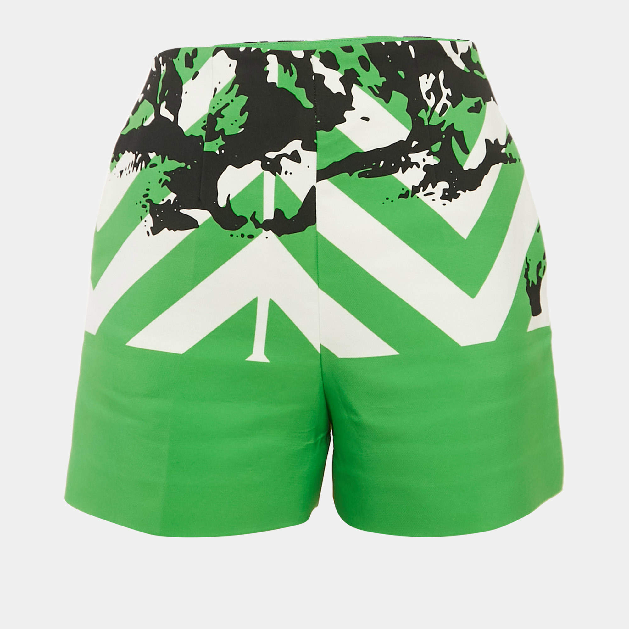 Christian Dior Green Printed Nylon Shorts S