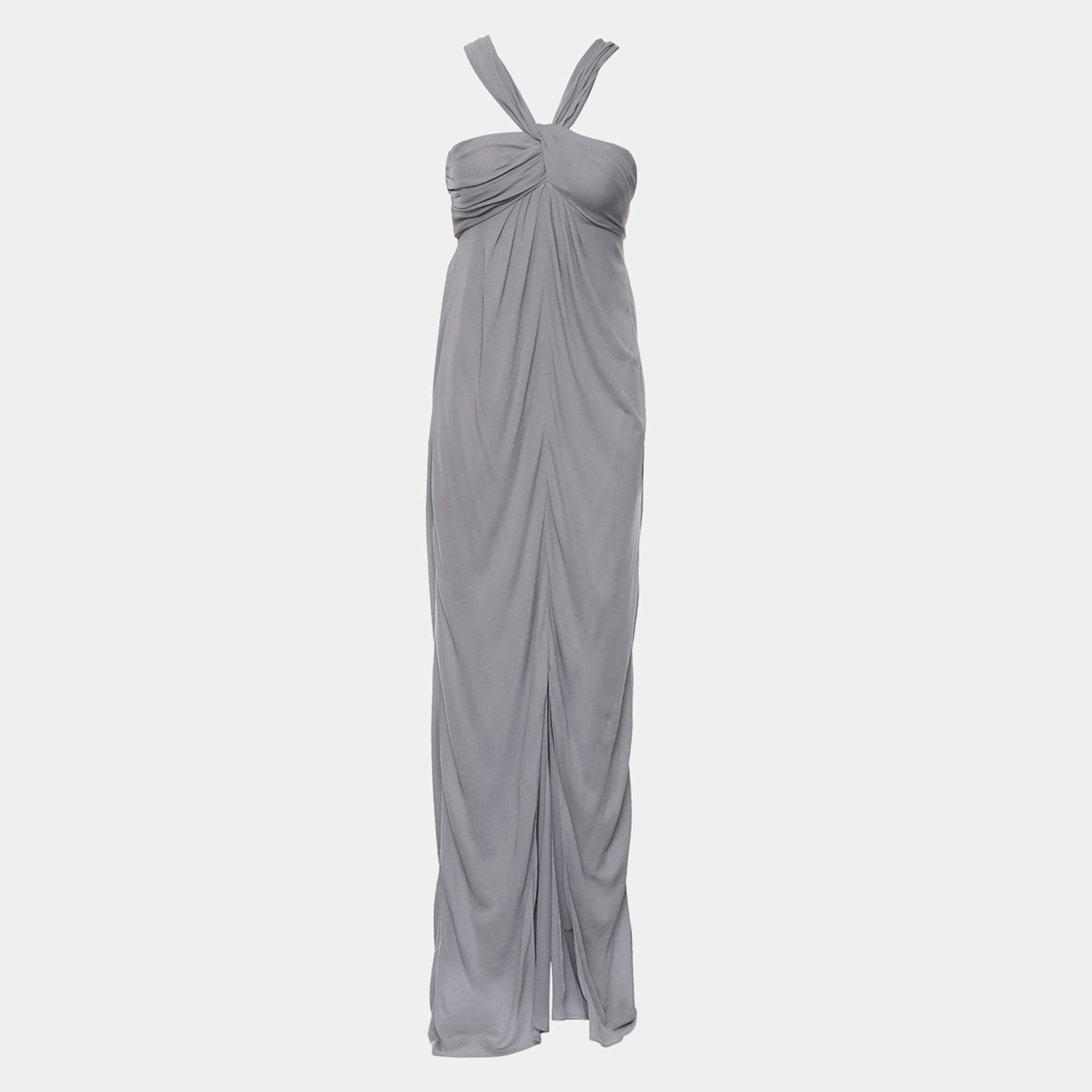 Dior Grey Maxi Wrap Dress UK Women 10