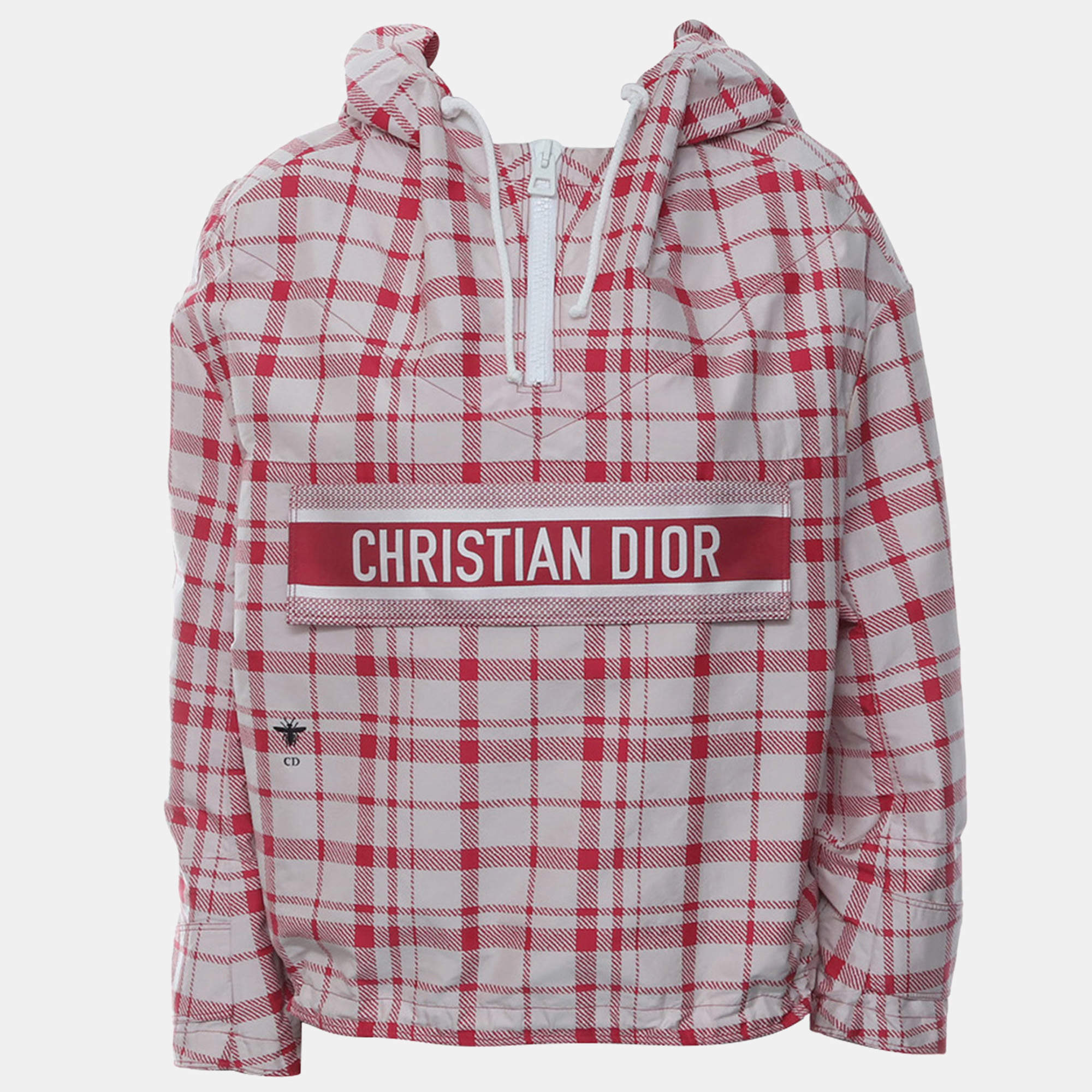 Pre Owned Dior Oversized Checkered Hooded Jacket